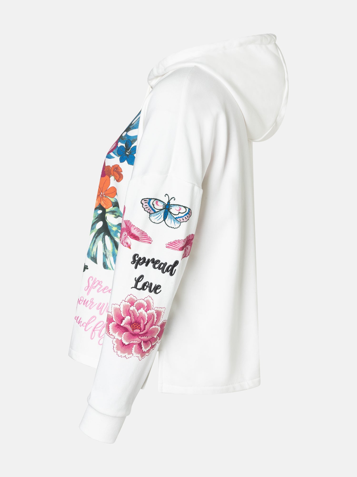 Lieblingsstück MioL Hoodie offwhite mit Motiv Baumwolle