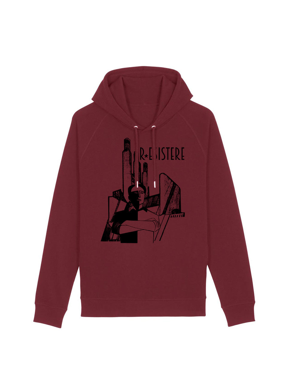 dna merch R Esistere Kapuzenpullover burgunderrot Widerstand