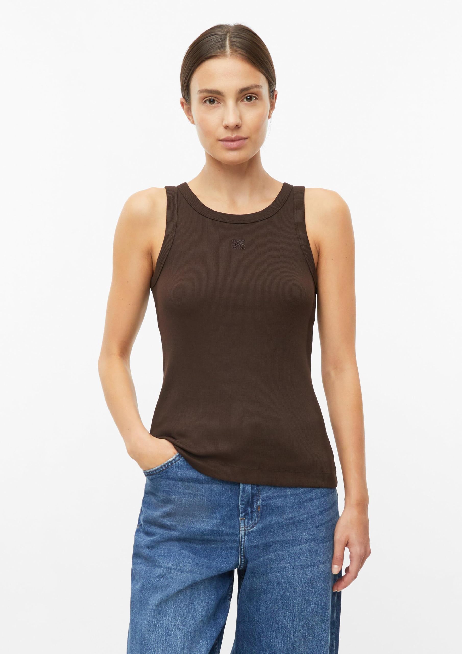 s.Oliver RED LABEL Ripptop Stickerei Weiß Gr. 38