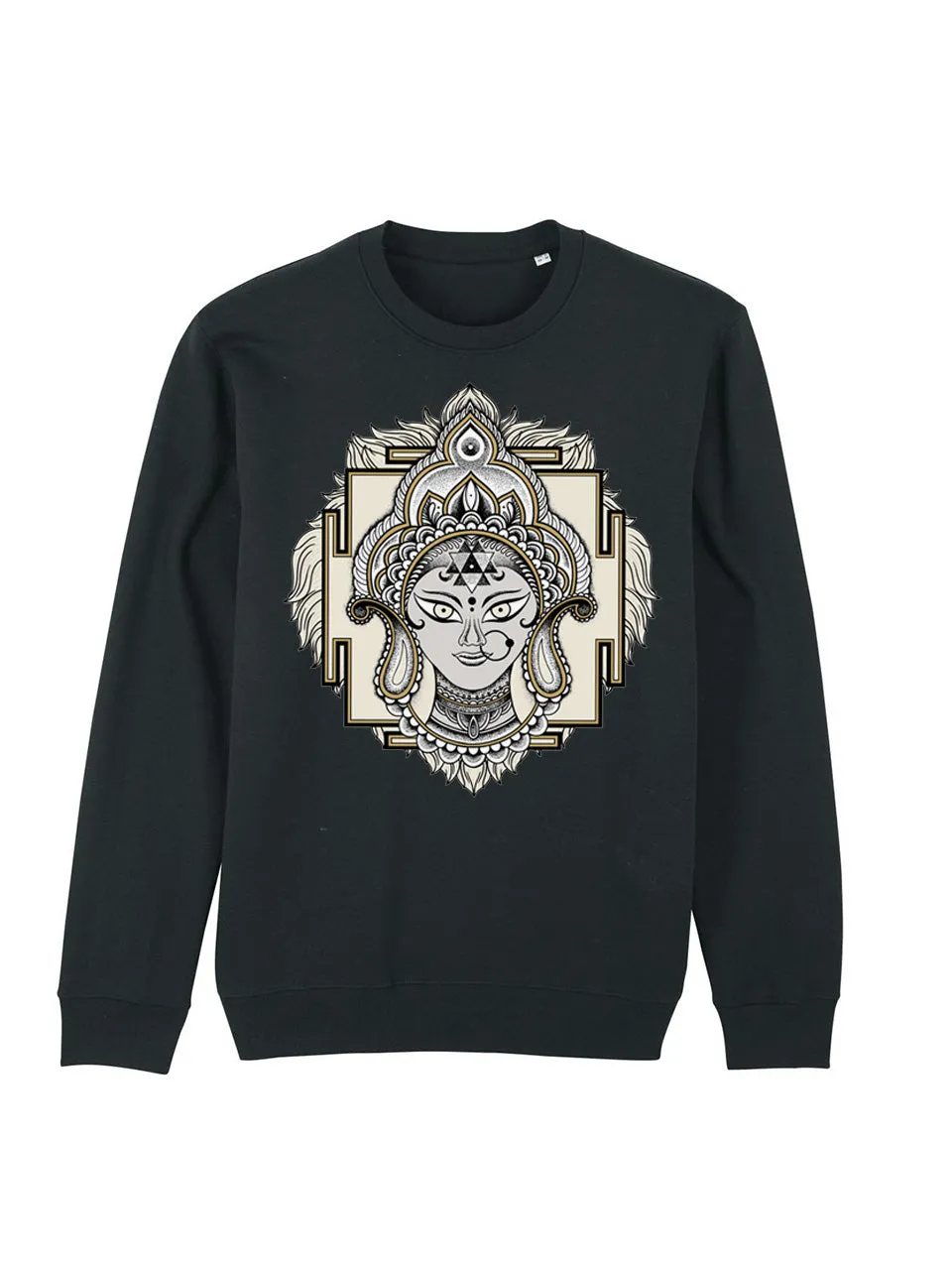 dna merch Sonja Punktum Durga Sweatshirt schwarz aus Baumwolle