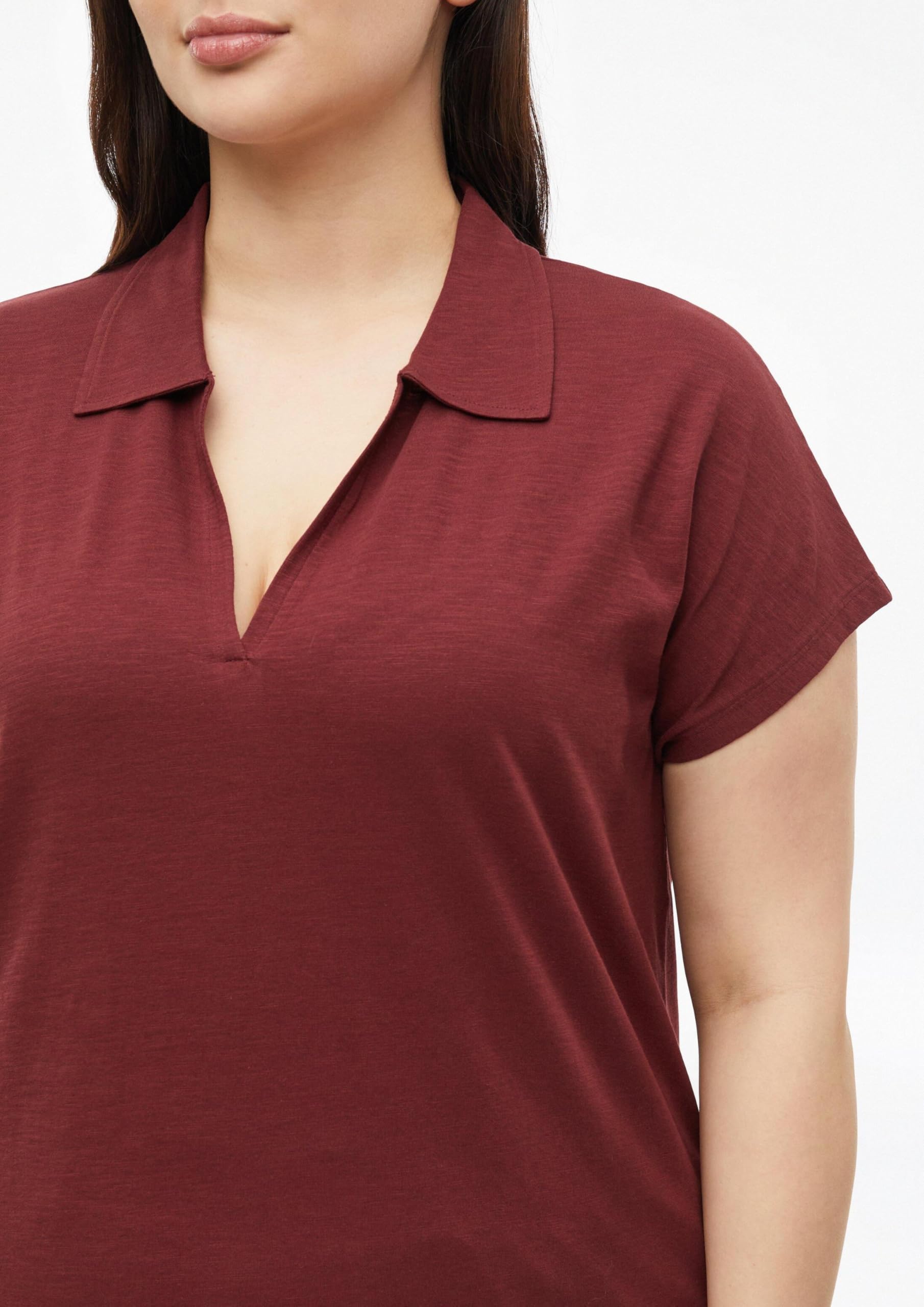 s.Oliver RED LABEL Poloshirt ärmellos Flammgarn-Jersey