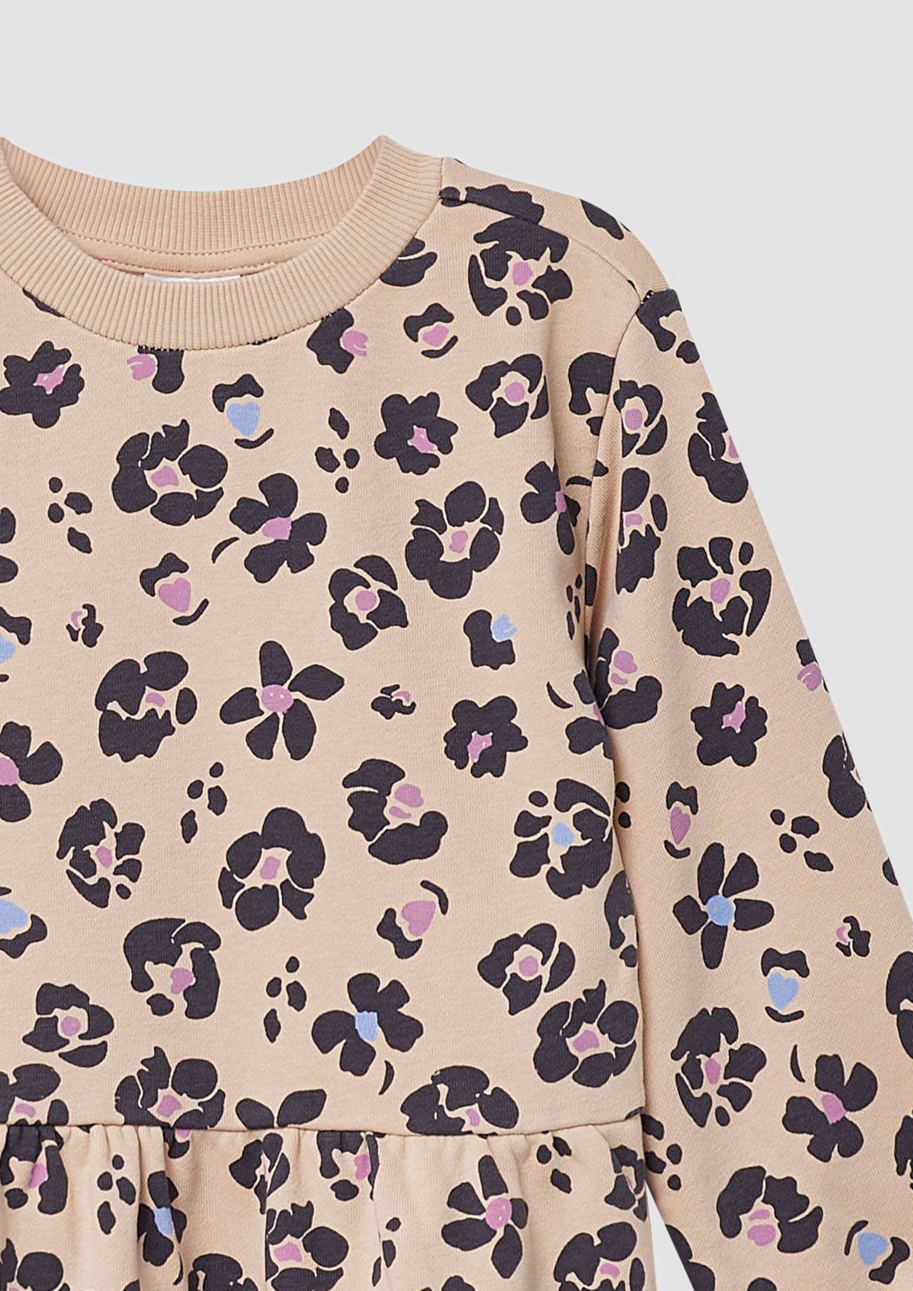 s.Oliver Junior Sweatkleid kurz Baumwollmix Print
