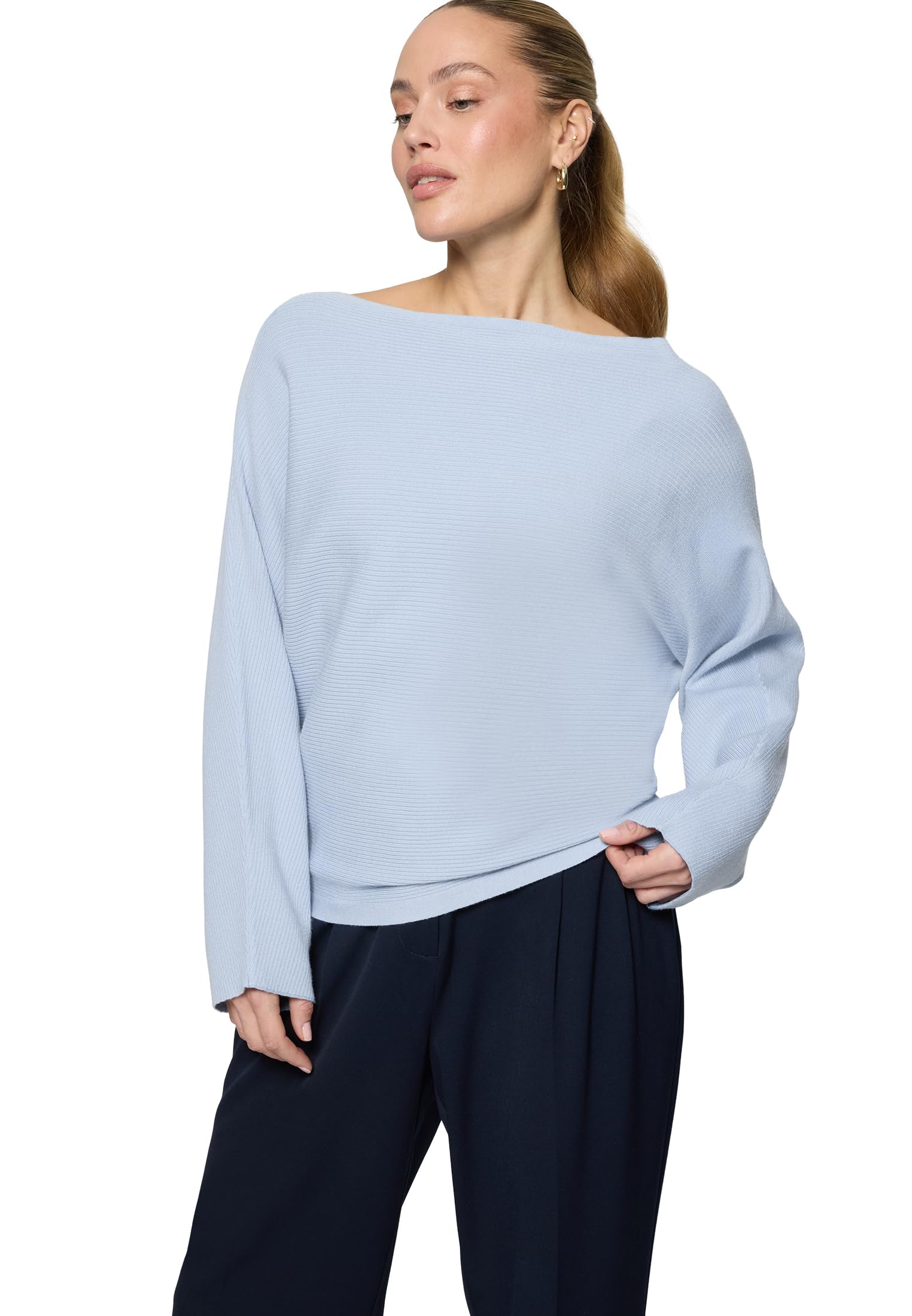 zero Strickpullover U-Boot-Ausschnitt Soft Chambray Gr.40