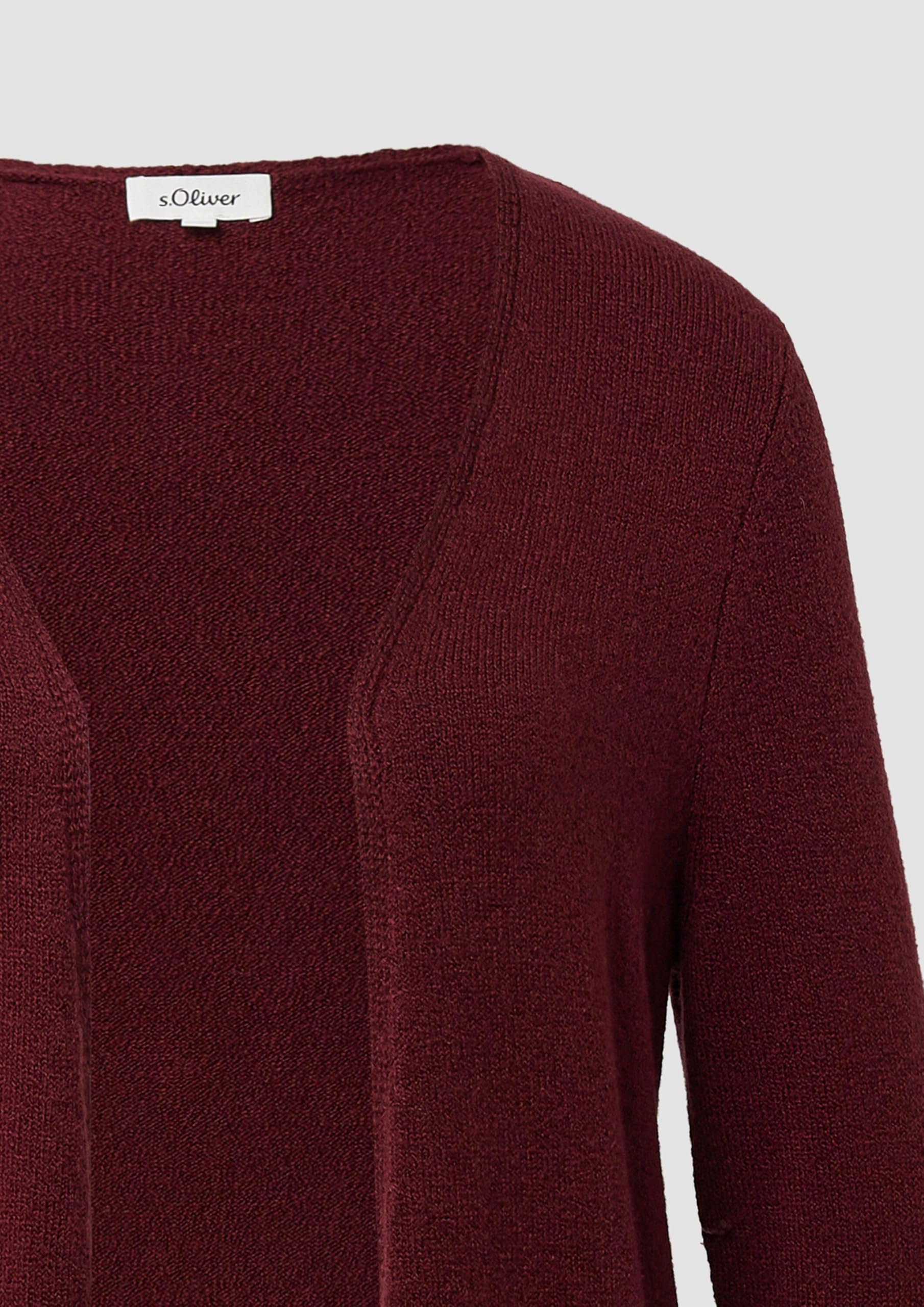 s.Oliver Junior Strickjacke Taschen bordeaux 38