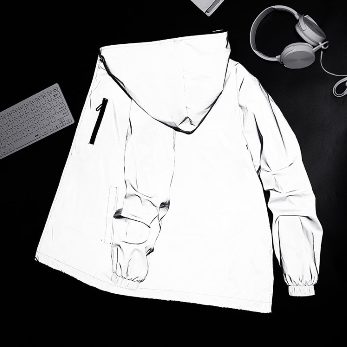 Singular Reflective Jacke Grau Gr.L winddicht unisex