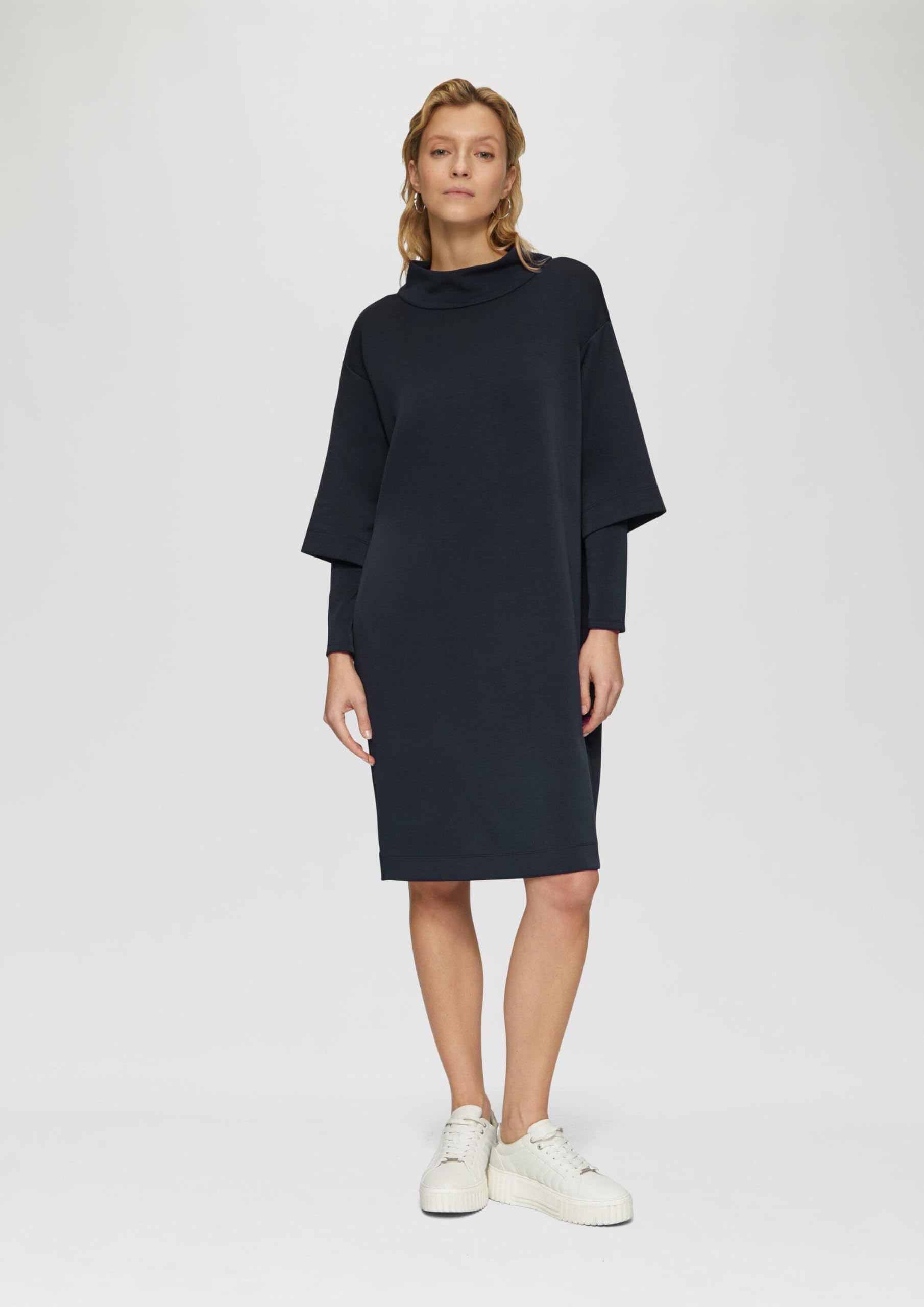 s.Oliver Junior Scuba-Kleid Layer Stehkragen Schwarz