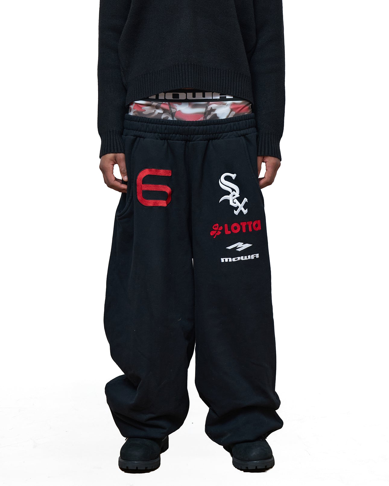 Mowalola ATL Joggers Jogginghose Baumwolle bestickt