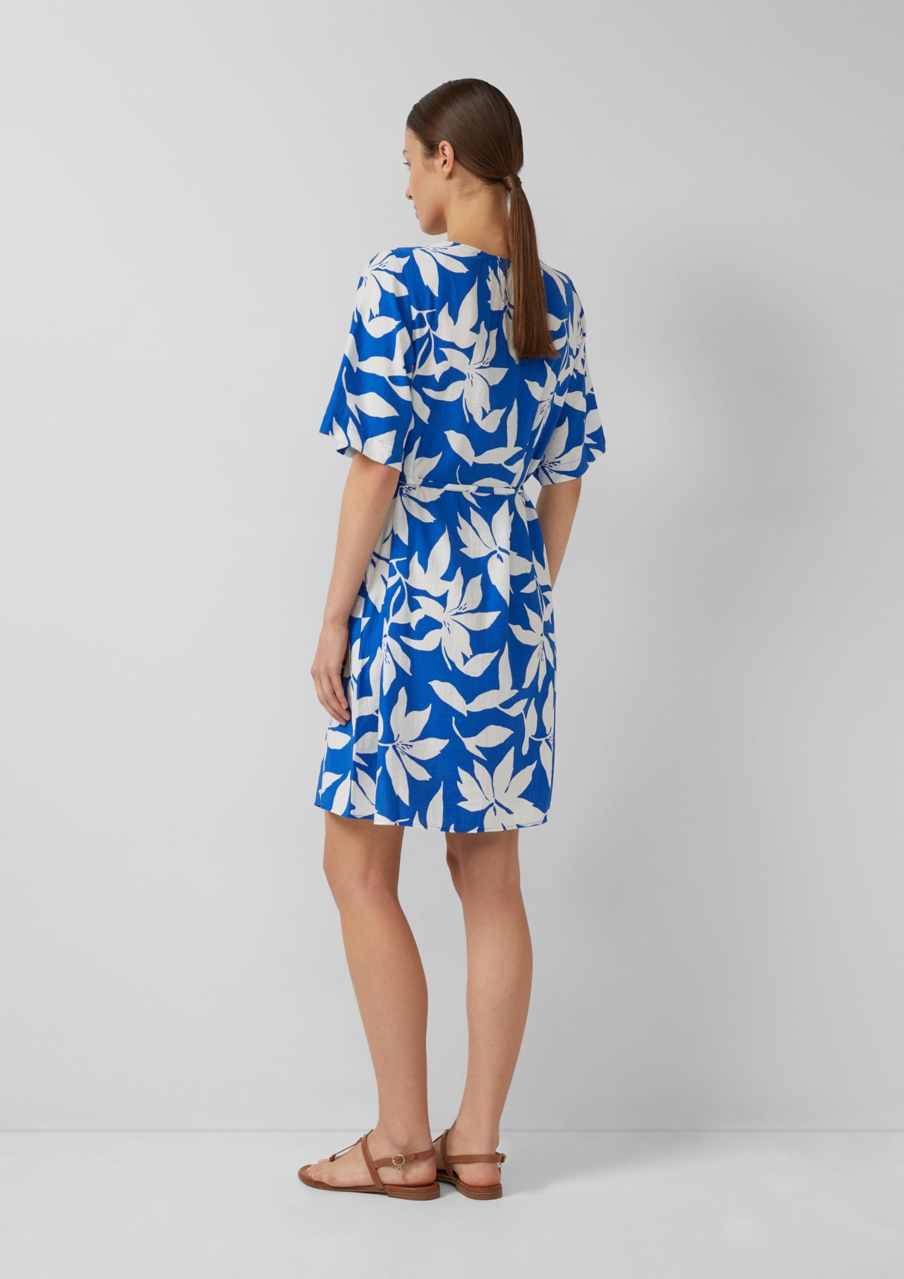 s.Oliver RED LABEL Kleid strukturiert Gürtel royalblau 40