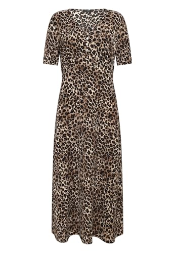 zero Maxikleid Leoprint Gr.40 Kurzarm A-Linie