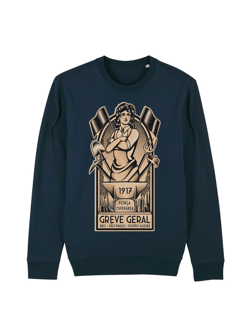dna merch Força Operária Brasilien 1917 Pullover Schwarz
