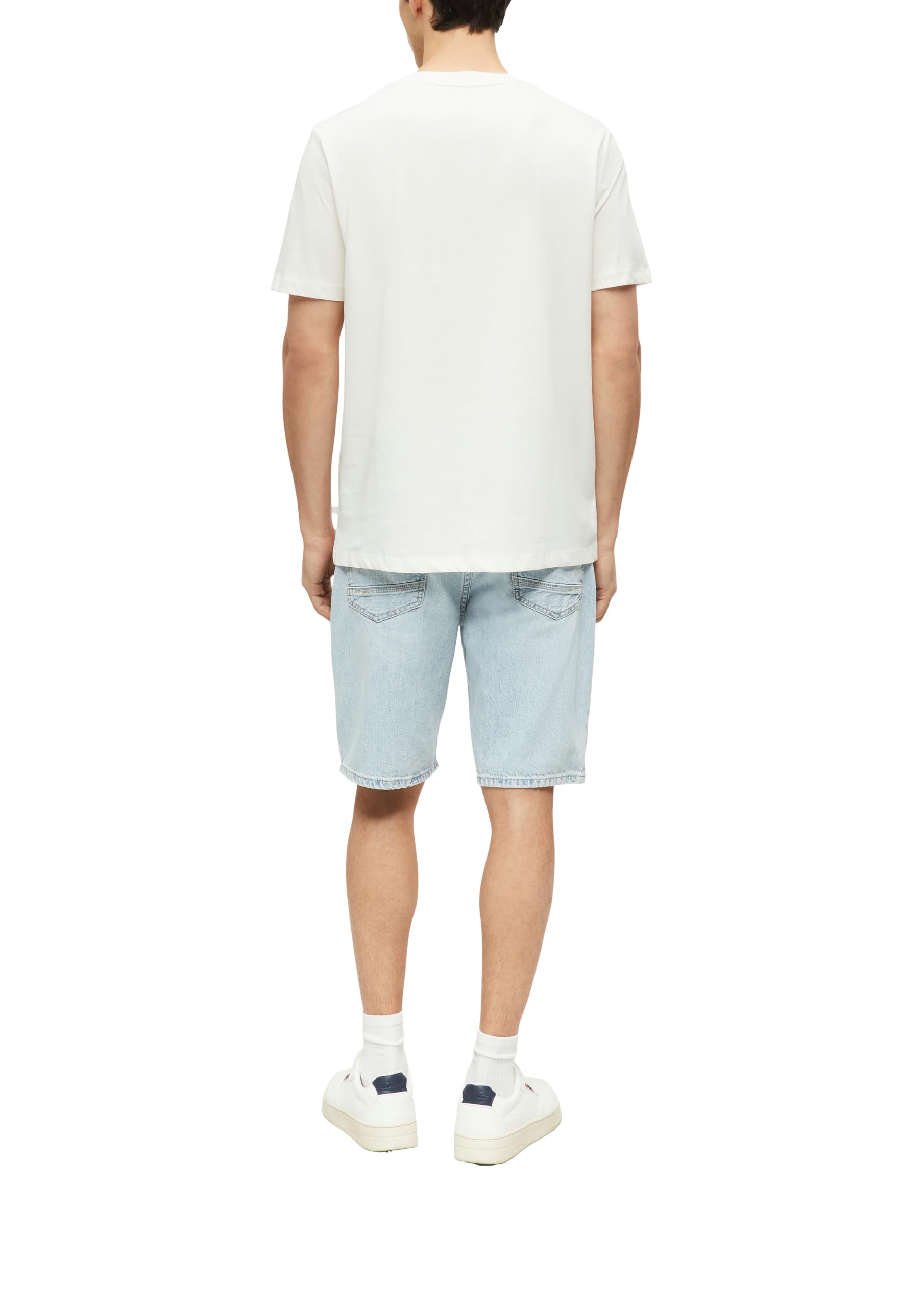 s.Oliver Herren T-Shirt Jersey Frontprint aus Baumwolle