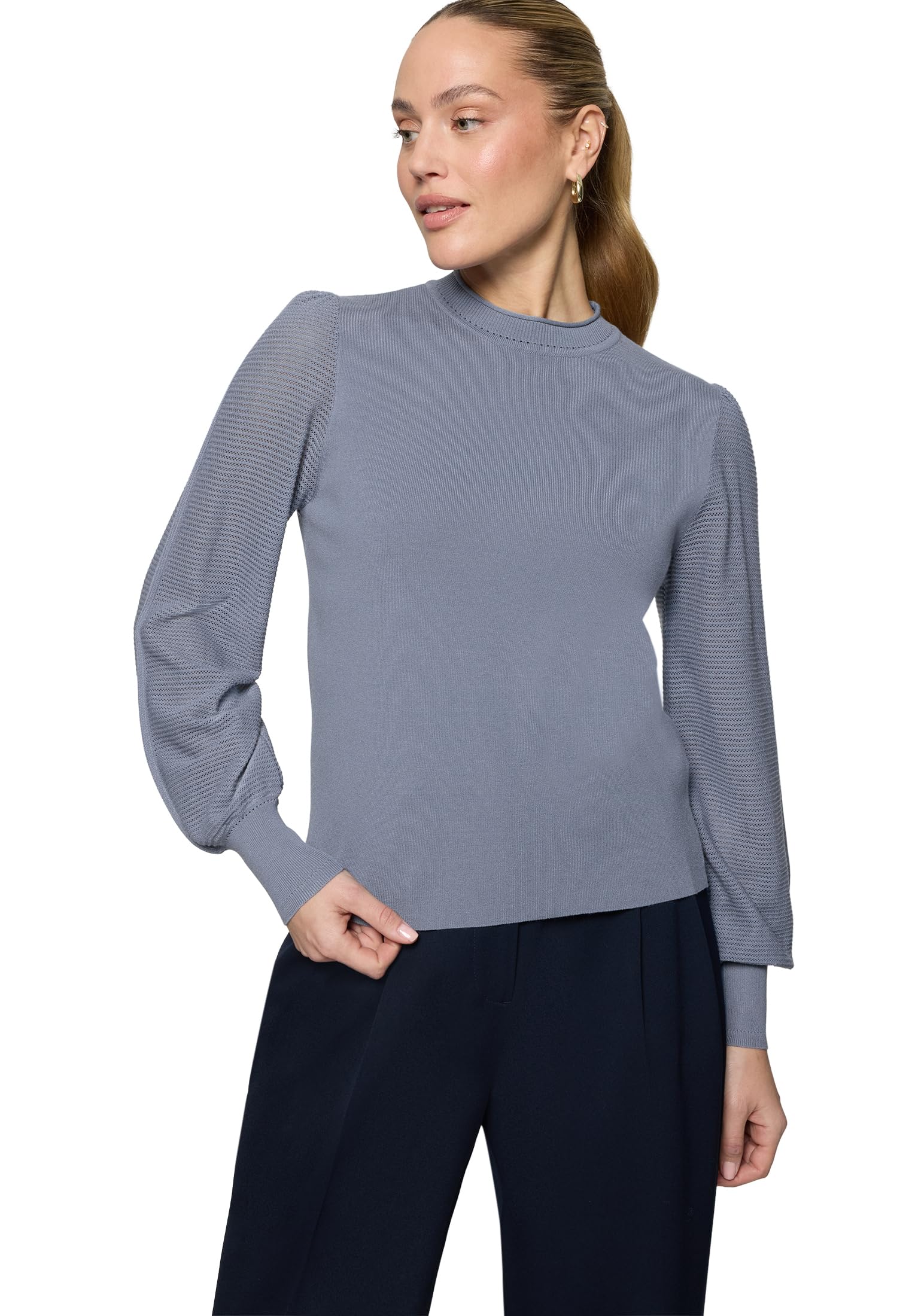 zero Pullover hoher Kragen Damen Flint Stone Gr.40