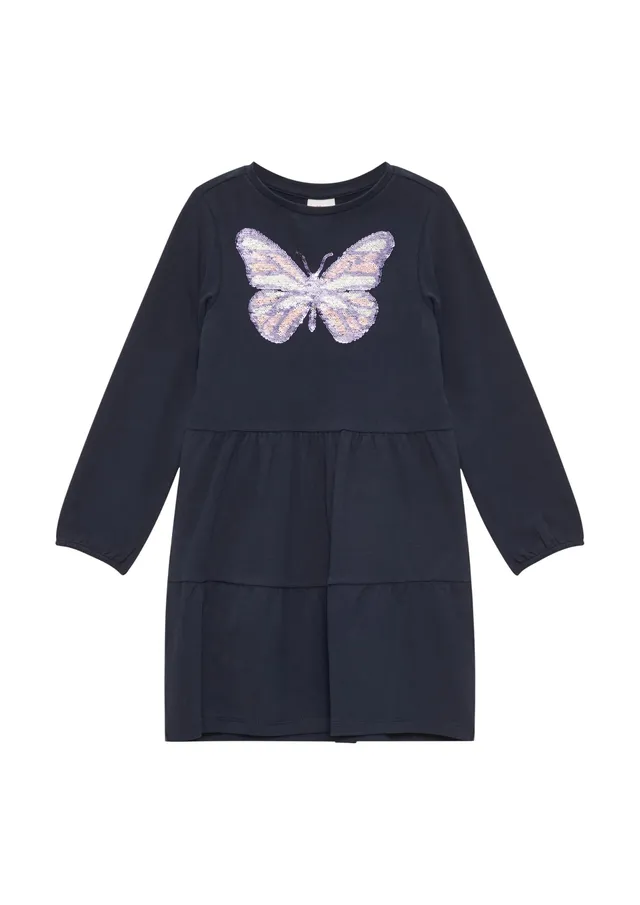 s.Oliver Junior Midikleid Wendepailletten Baumwolle lavendel 122