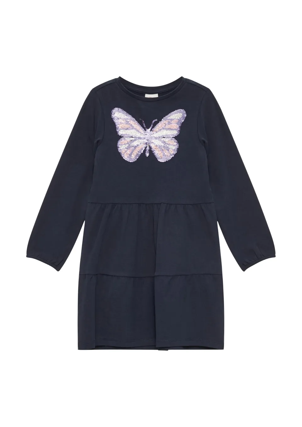 s.Oliver Junior Midikleid Wendepailletten Baumwolle lavendel 122