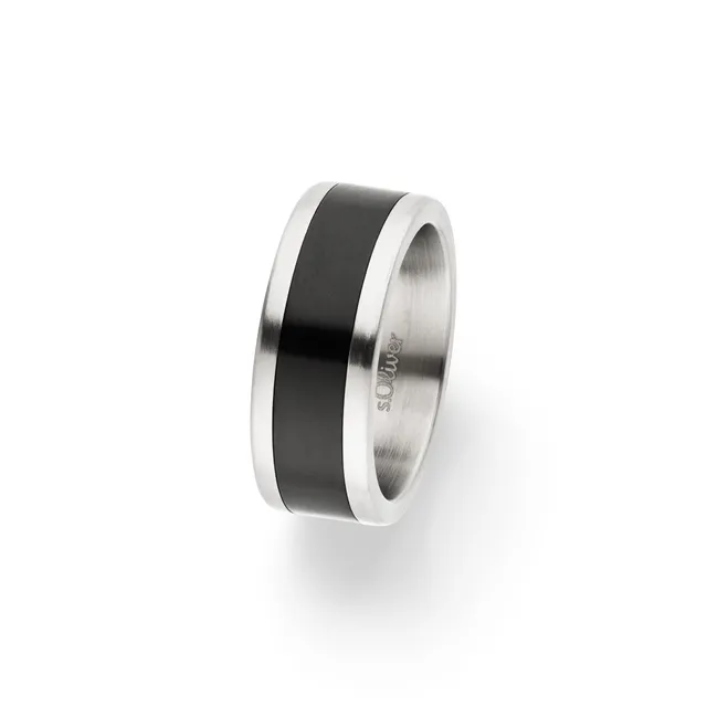 s.Oliver Basic Ring Edelstahl Herren klassisch