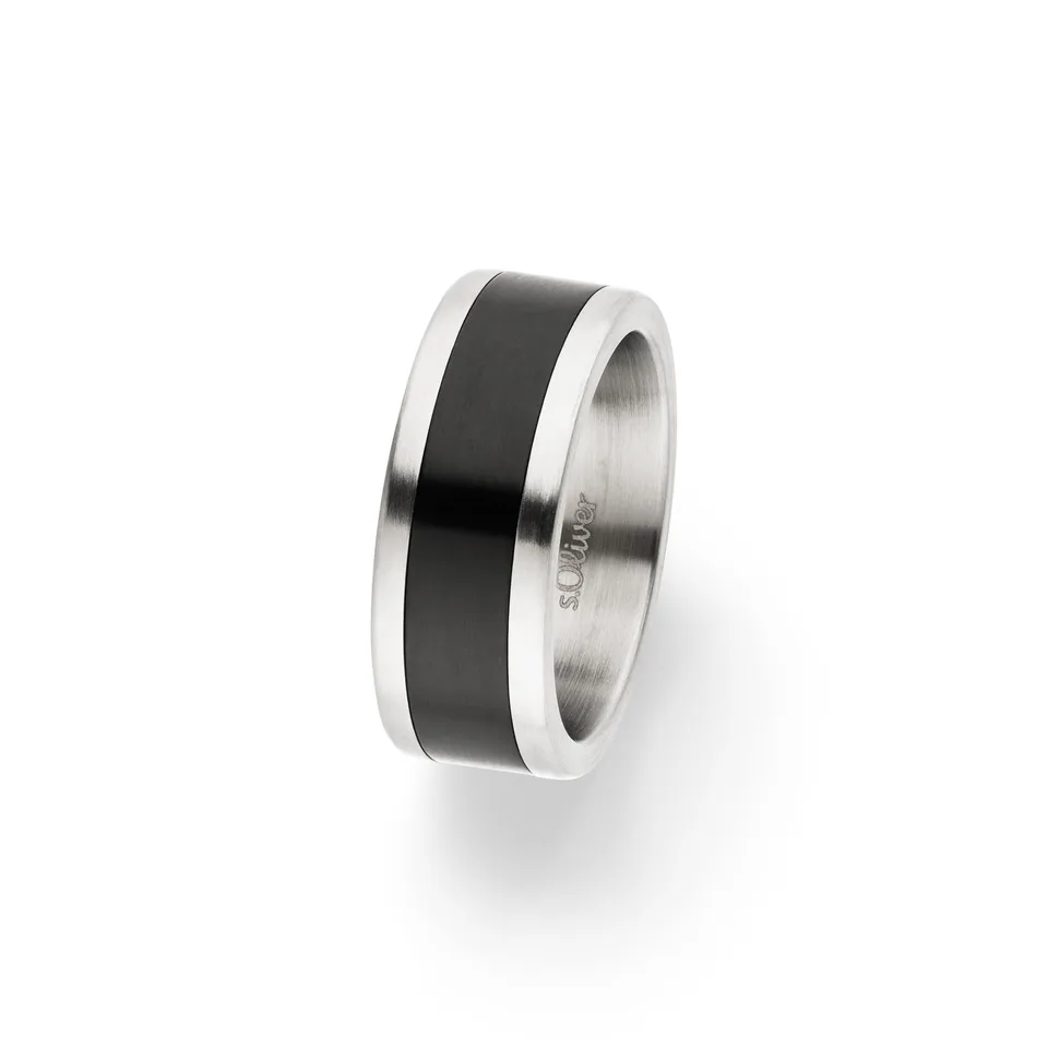 s.Oliver Basic Ring Edelstahl Herren klassisch