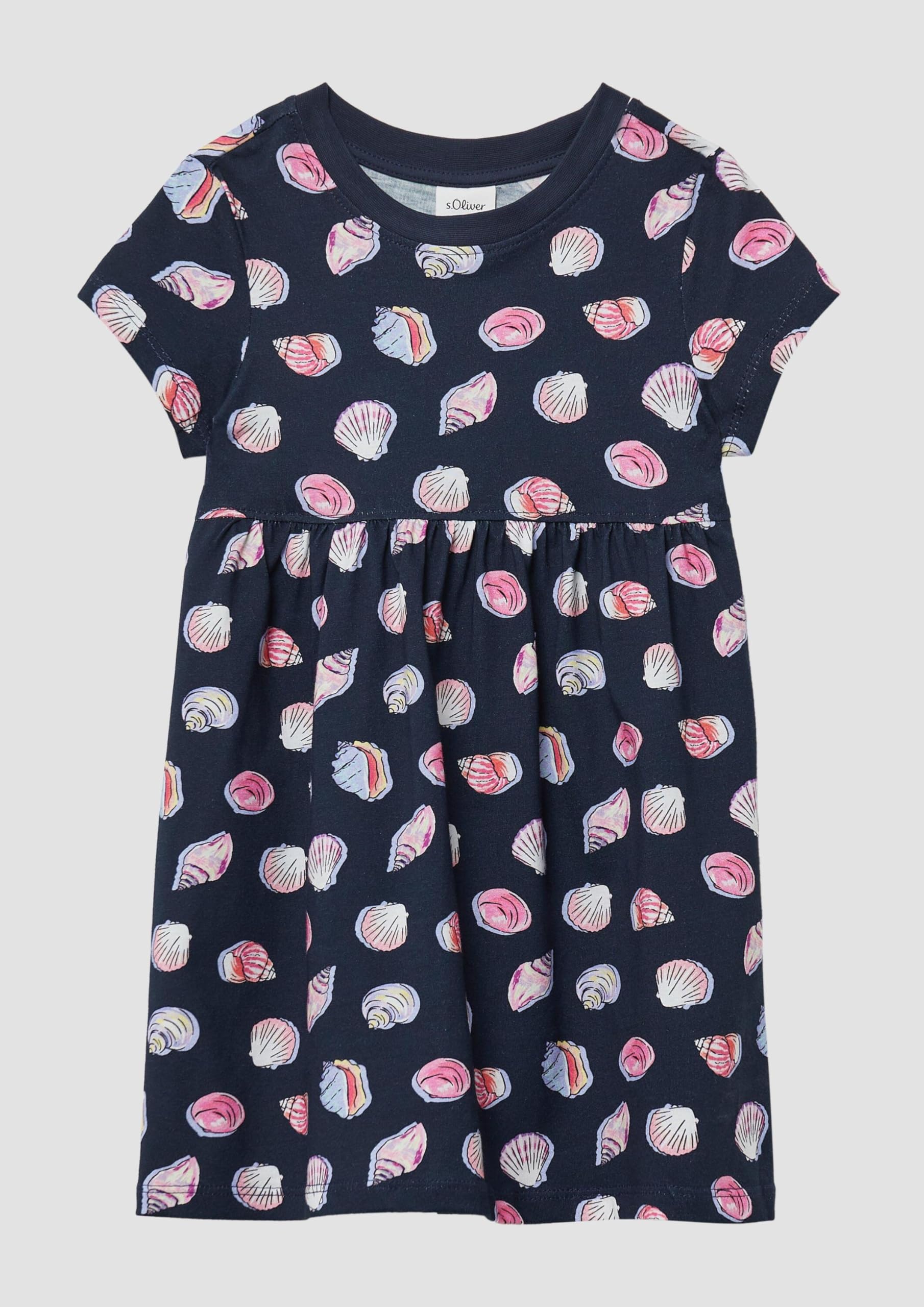 s.Oliver RED LABEL Jersey-Kleid A-Linie Print Gr.122 tiefblau