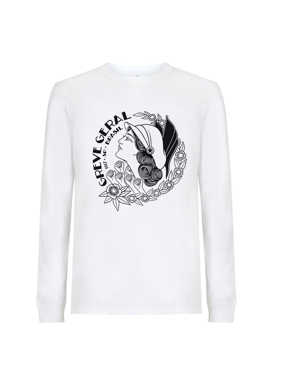 dna merch Greve Geral Langarmshirt Damen Schwarz