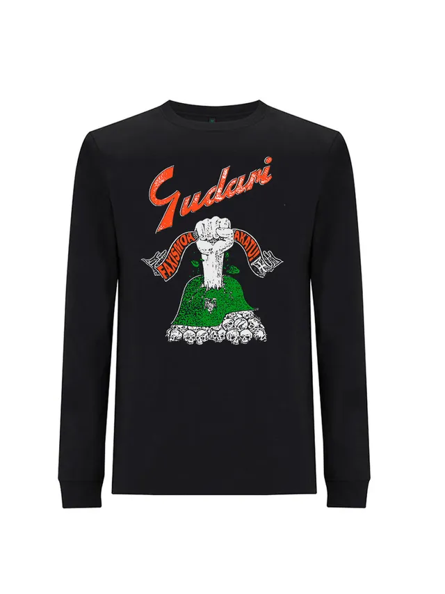 dna merch Gudari Baskischer Widerstand Langarmshirt Schwarz