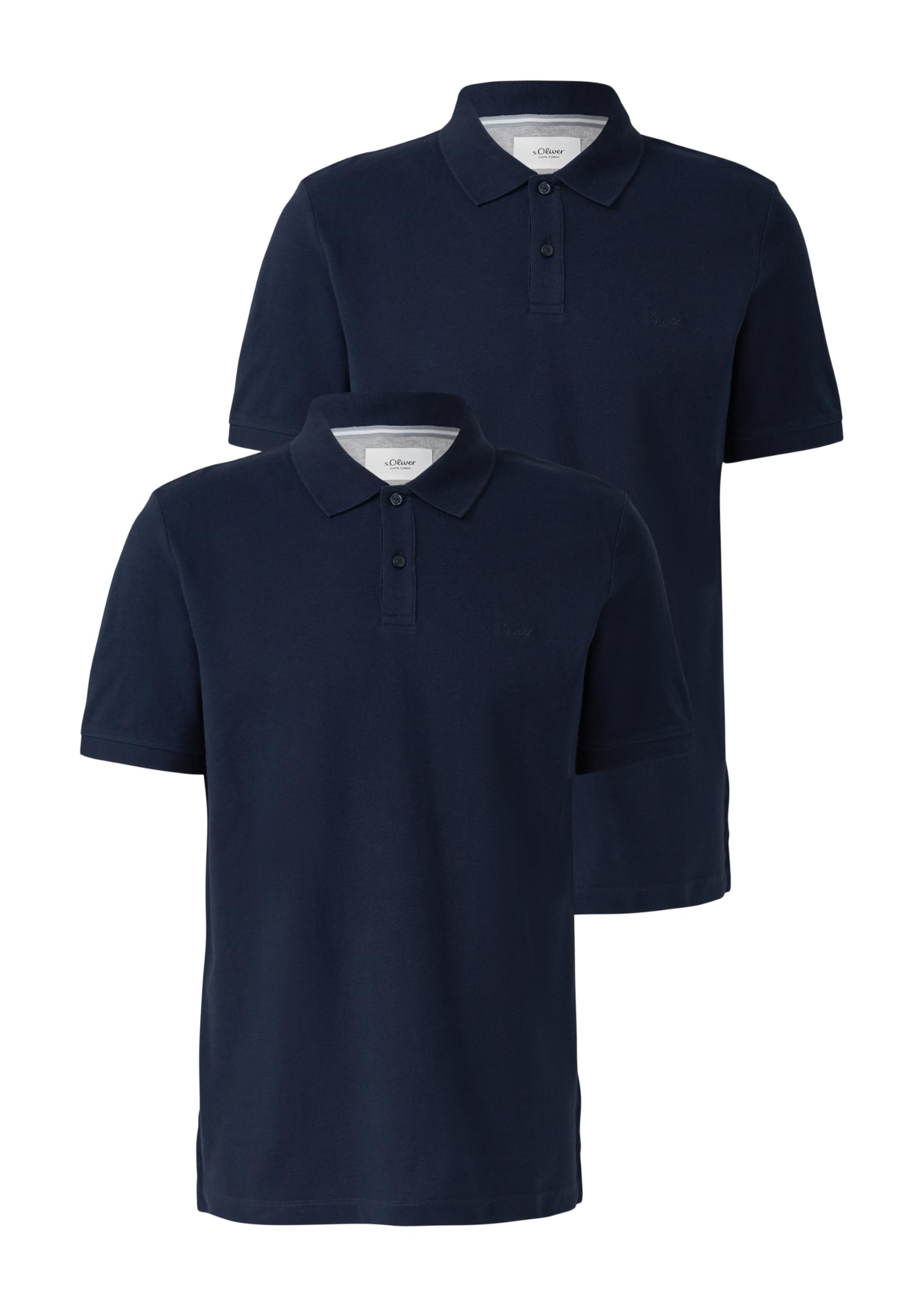 s.Oliver RED LABEL Polo Piqué Doppelpack L navy