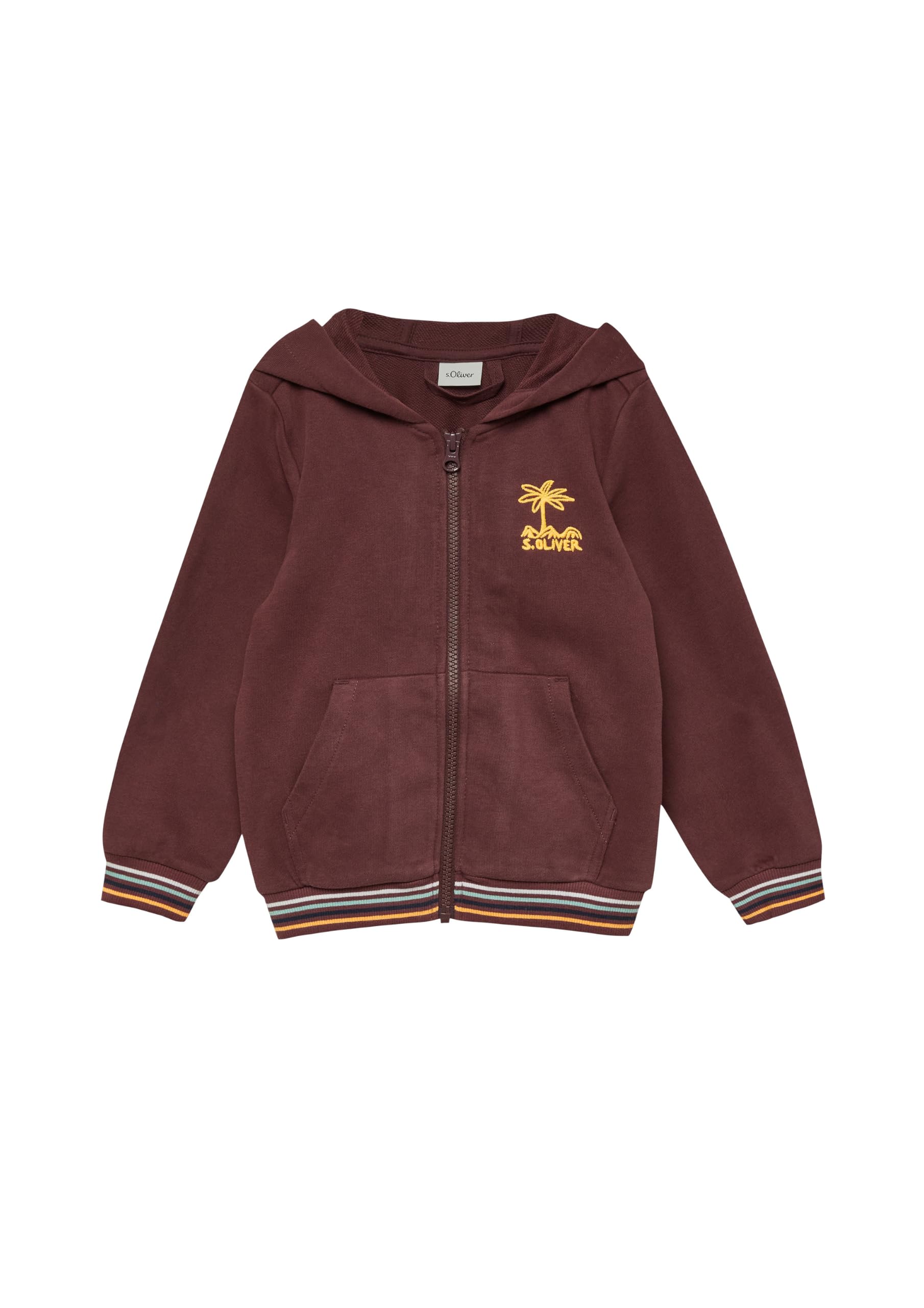 s.Oliver Red Label Sweatjacke mit Stickerei Kinder bordeaux