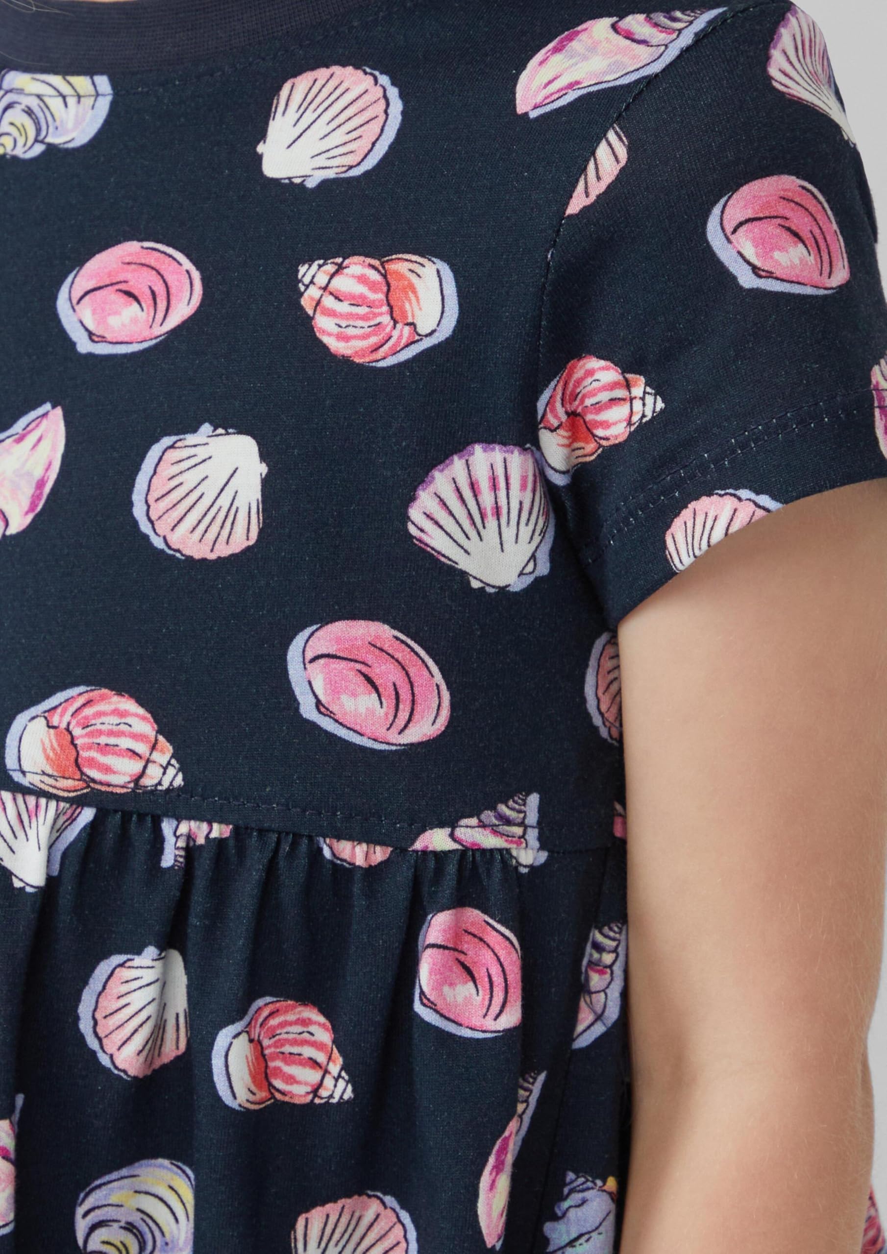 s.Oliver RED LABEL Jersey-Kleid A-Linie Print Gr.122 tiefblau