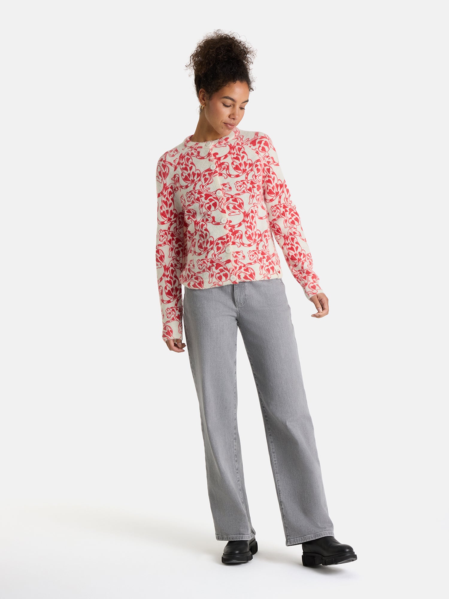 Lieblingsstück AitanaL Strickjacke offwhite Wollmix gemustert
