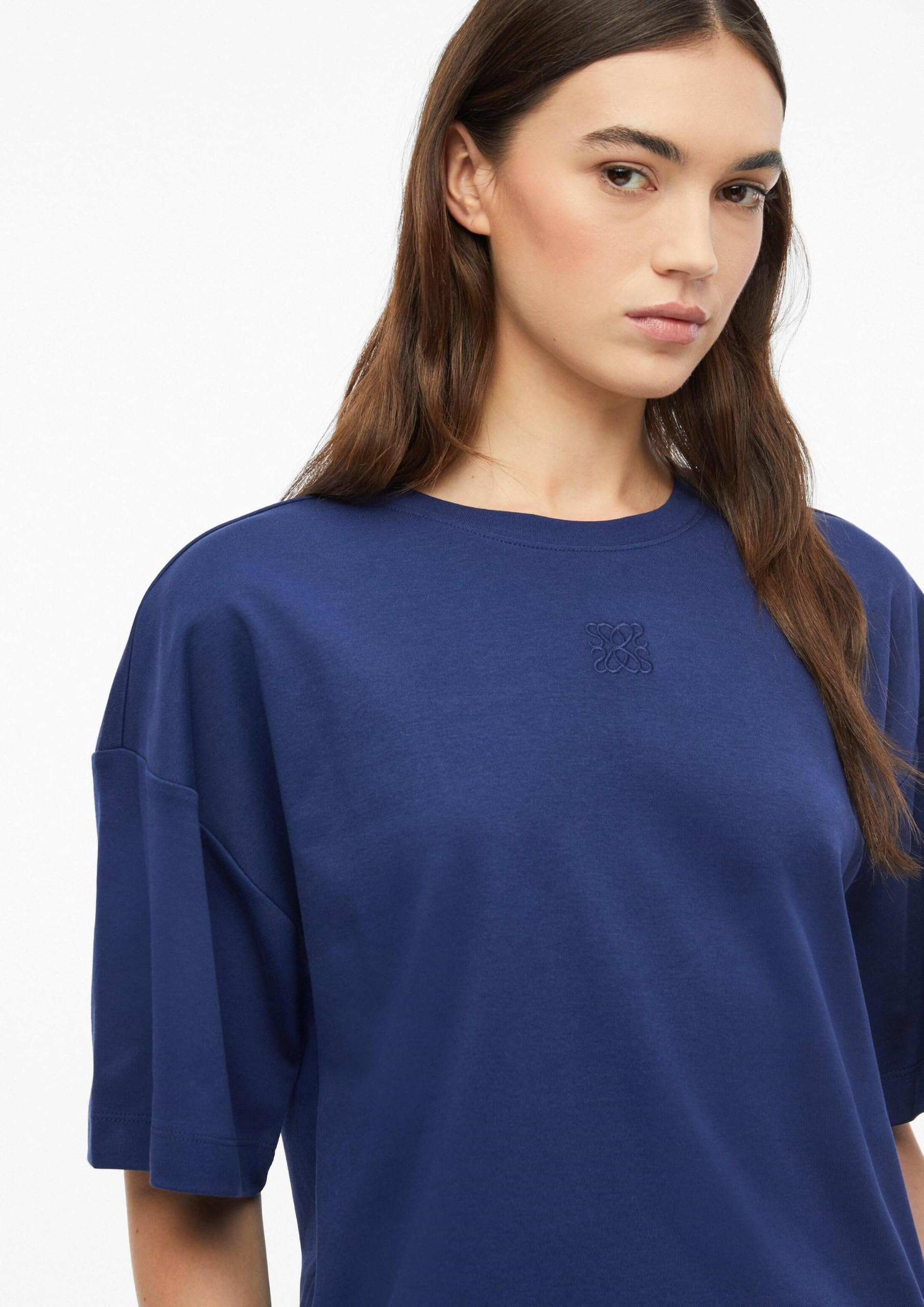 s.Oliver RED LABEL Oversize T-Shirt 42 dunkelblau Stickerei