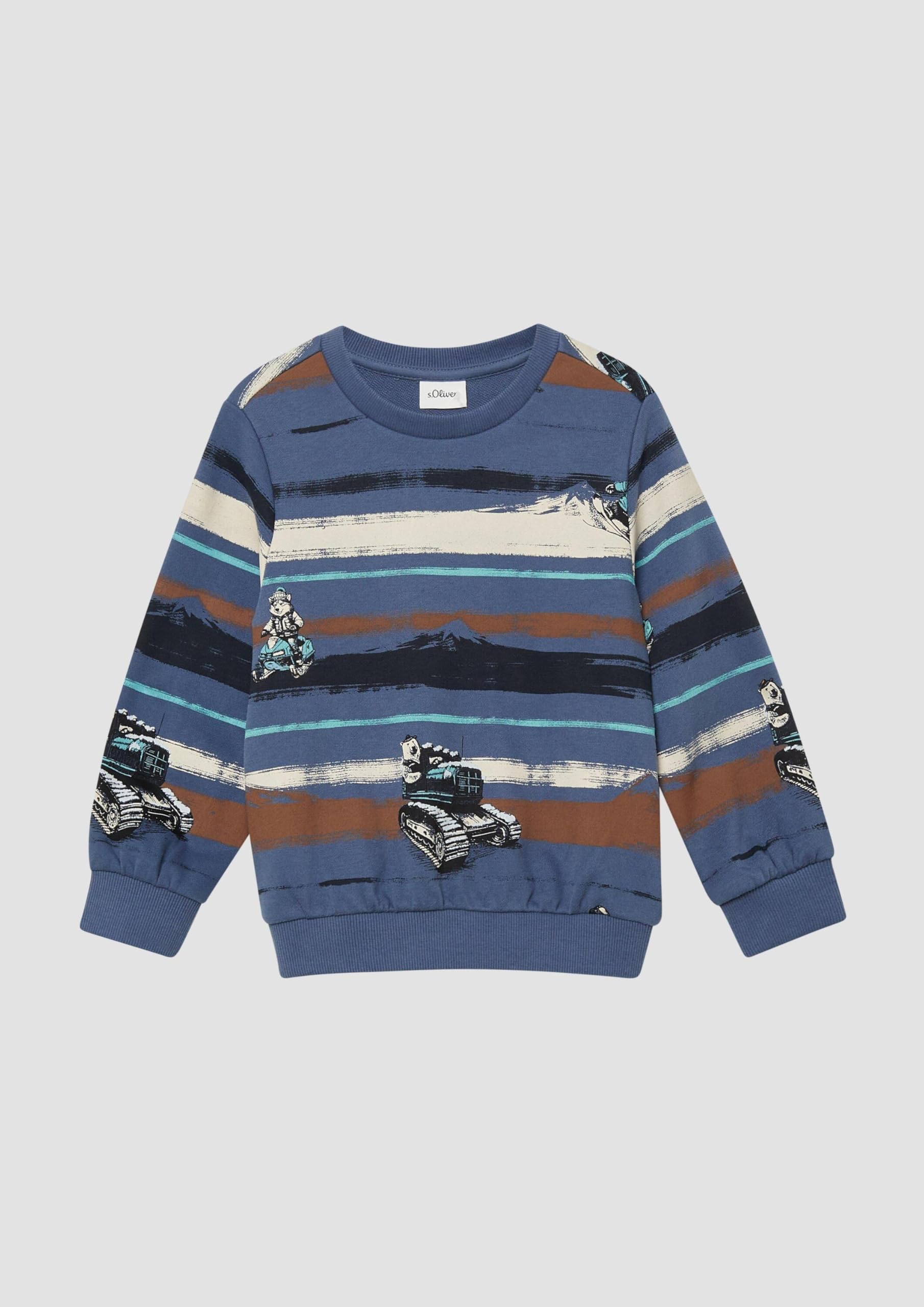 s.Oliver Junior Sweatshirt All-Over-Print Blau 116-122