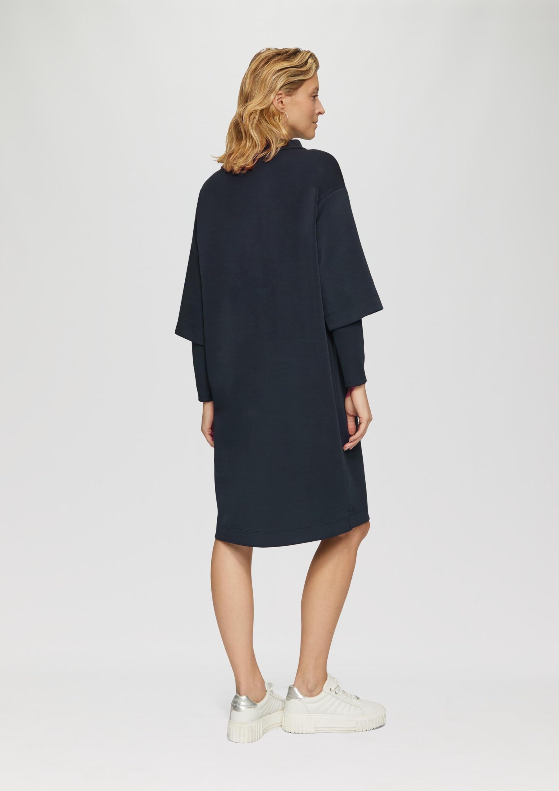 s.Oliver Junior Scuba-Kleid Layer Stehkragen Schwarz