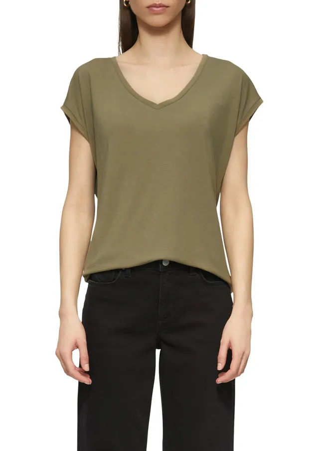 s.Oliver QS T-Shirt Modalmix locker geschnitten