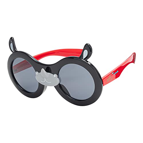 BEZLIT Tiermotiv Kinder Sonnenbrille Schwarz-Rot rund UV400