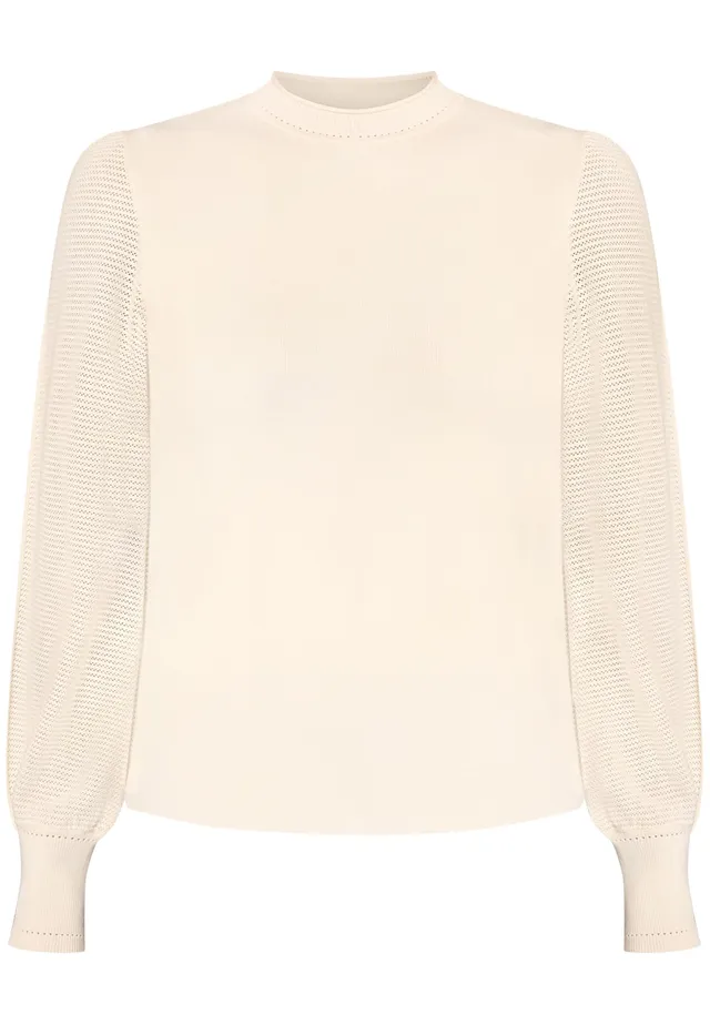 zero Pullover hoher Kragen Damen Eggnog Gr.40