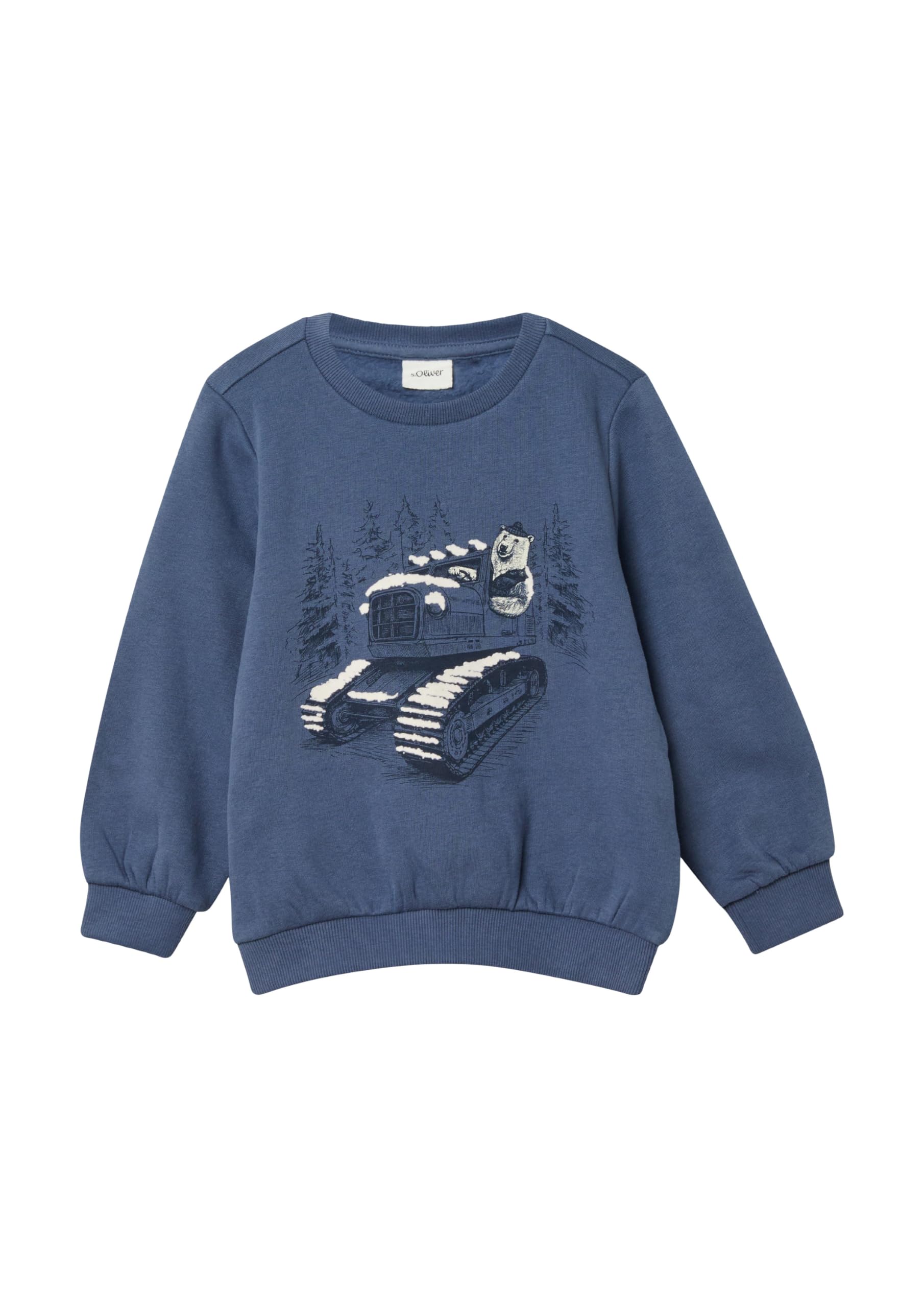 s.Oliver Junior Sweatshirt Frontprint 128-134 kuschelig braun