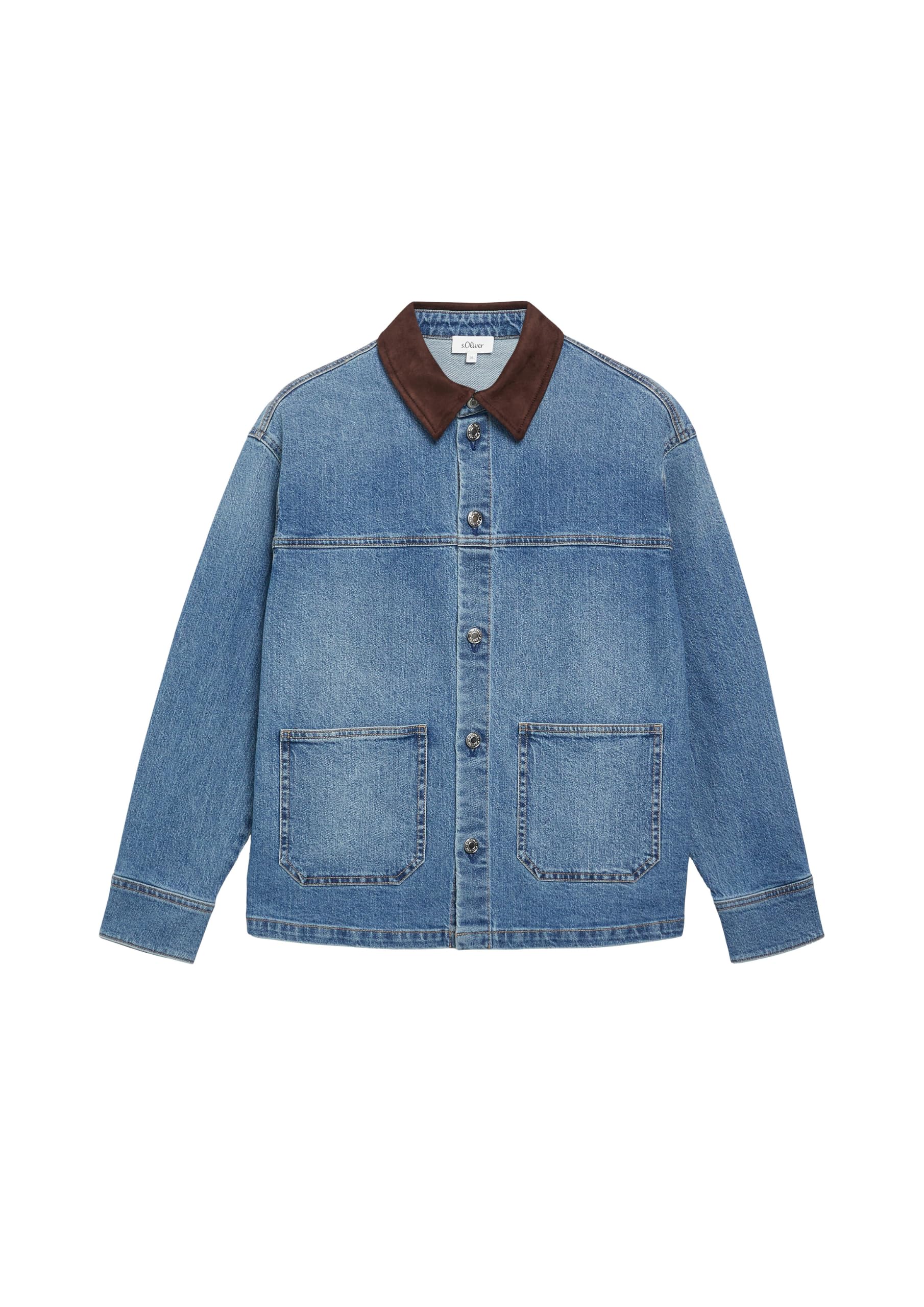 s.Oliver Red Label Jeans-Overshirt Velourskragen Gr. 36