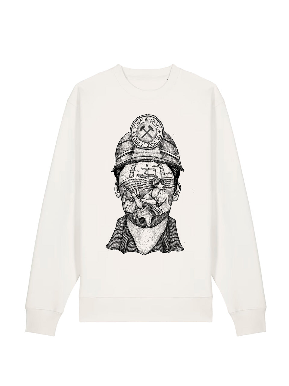 dna merch Working Class History Mine Gehört Uns Pullover Schwarz