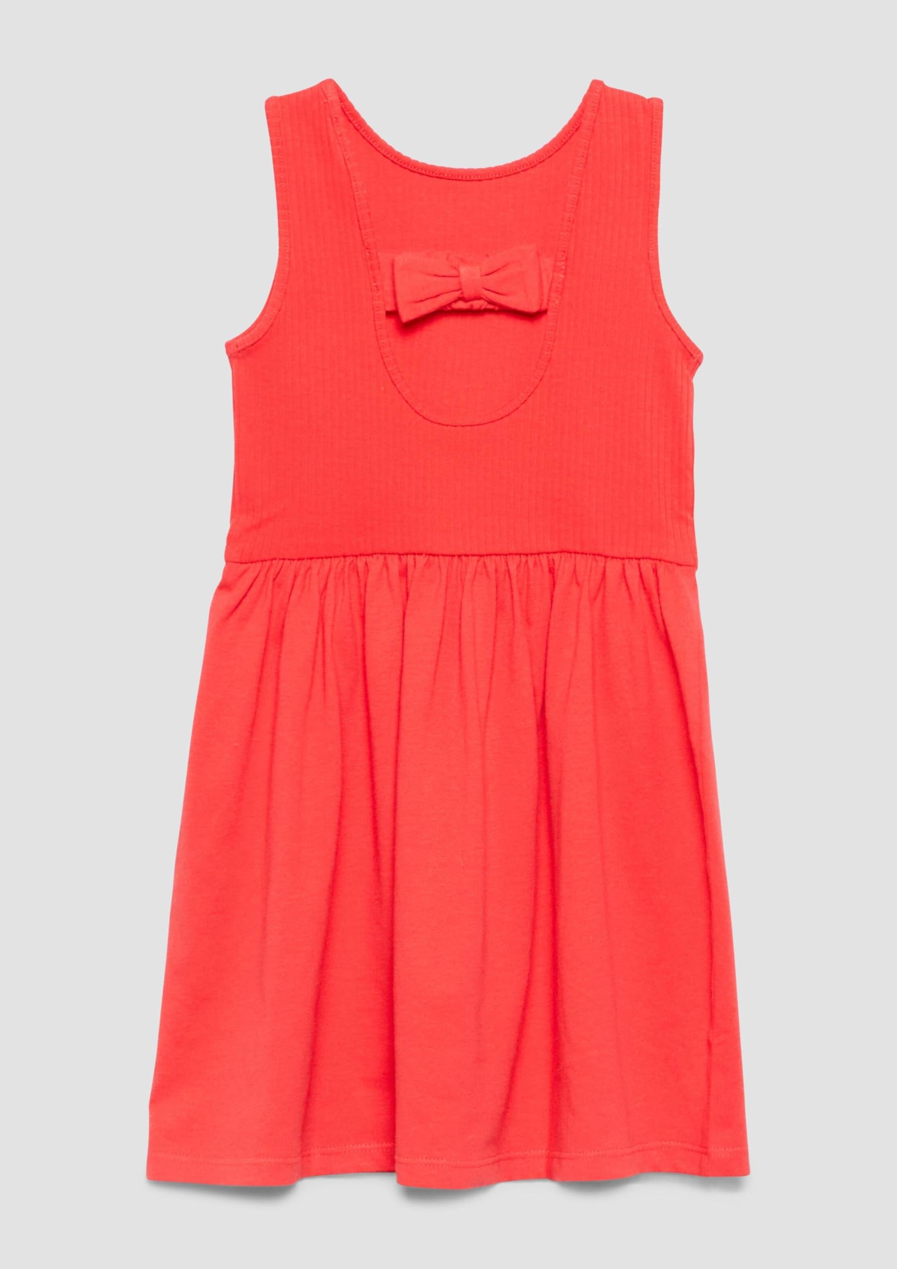 s.Oliver RED LABEL Materialmix-Kleid Kleid Rot 92 Schleifen-Detail