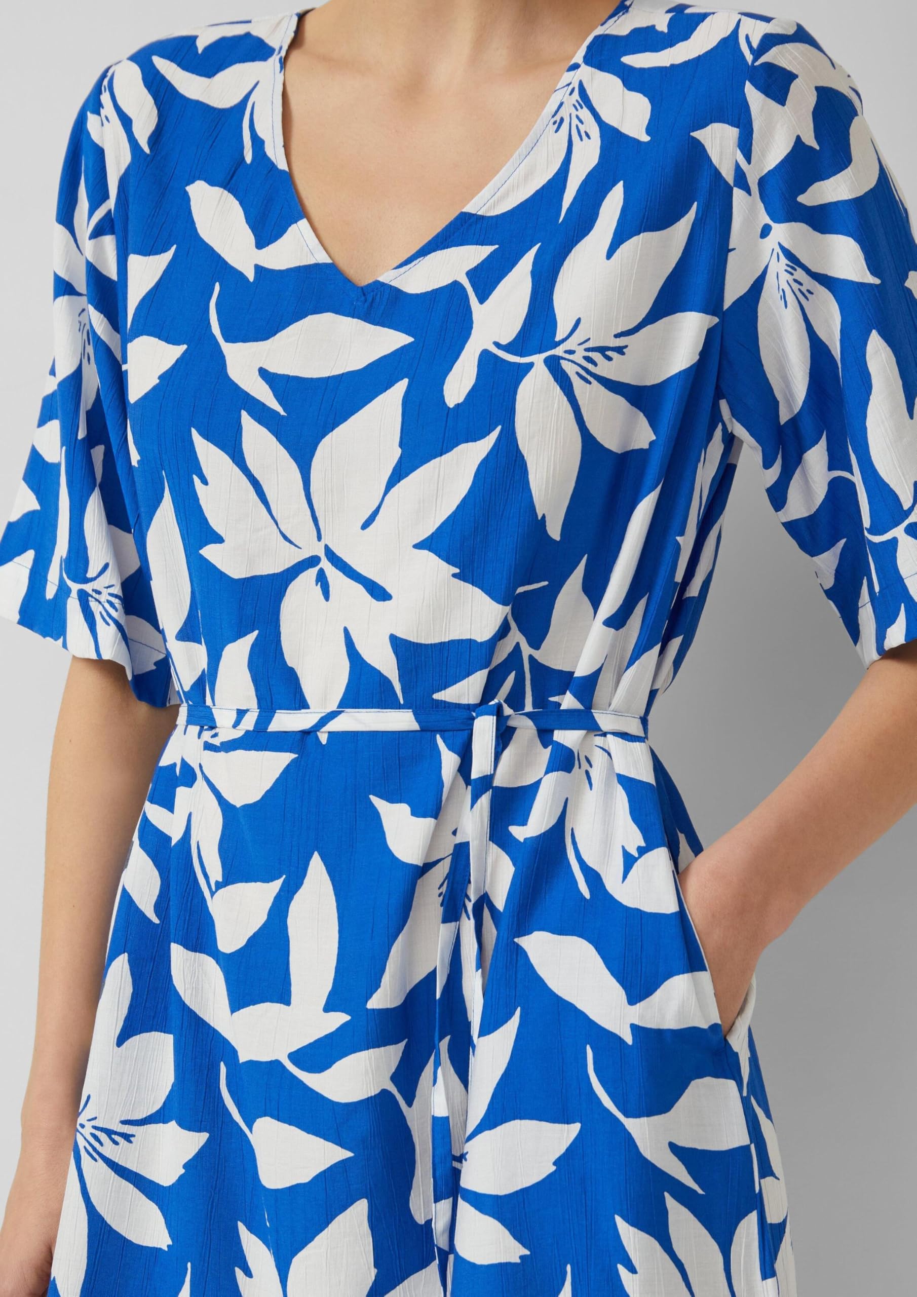s.Oliver RED LABEL Kleid strukturiert Gürtel royalblau 40