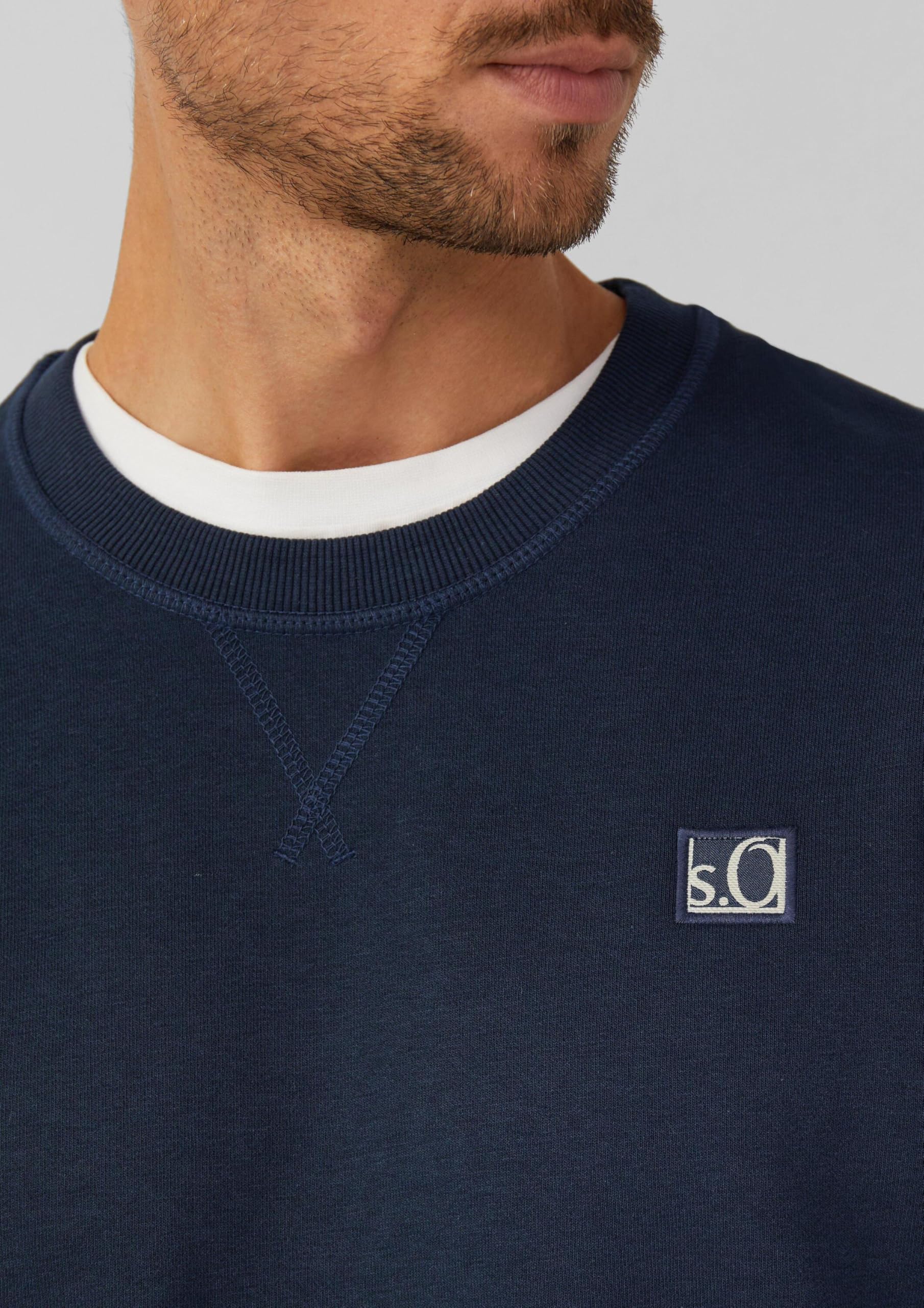 s.Oliver RED LABEL Sweatshirt Baumwollmix Crew-Neck