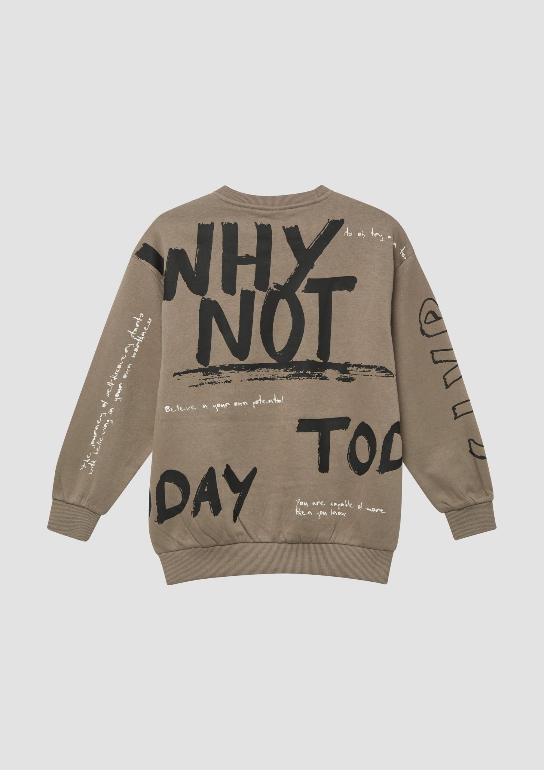 s.Oliver Red Label Sweatshirt All-Over-Print beige 146-152