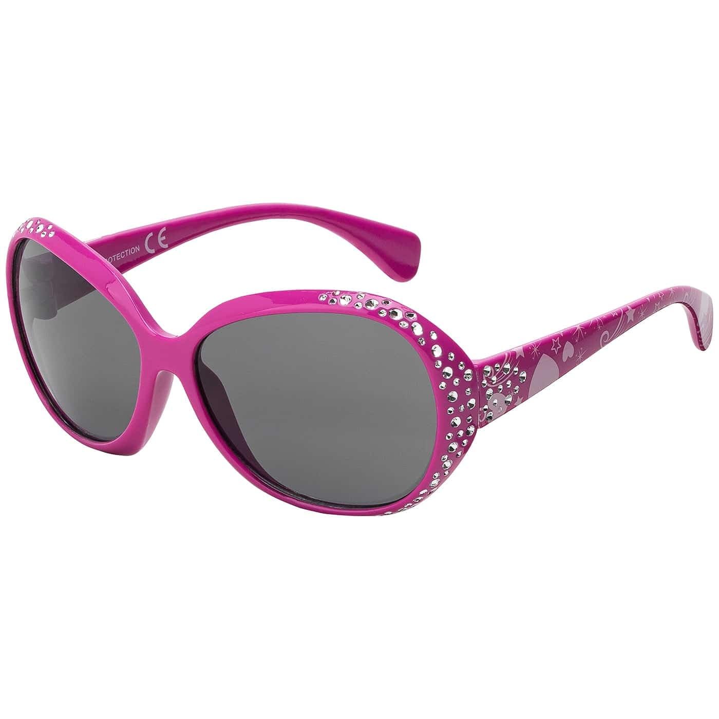 BEZLIT Kinder Sonnenbrille oval Blau mit Strass UV400