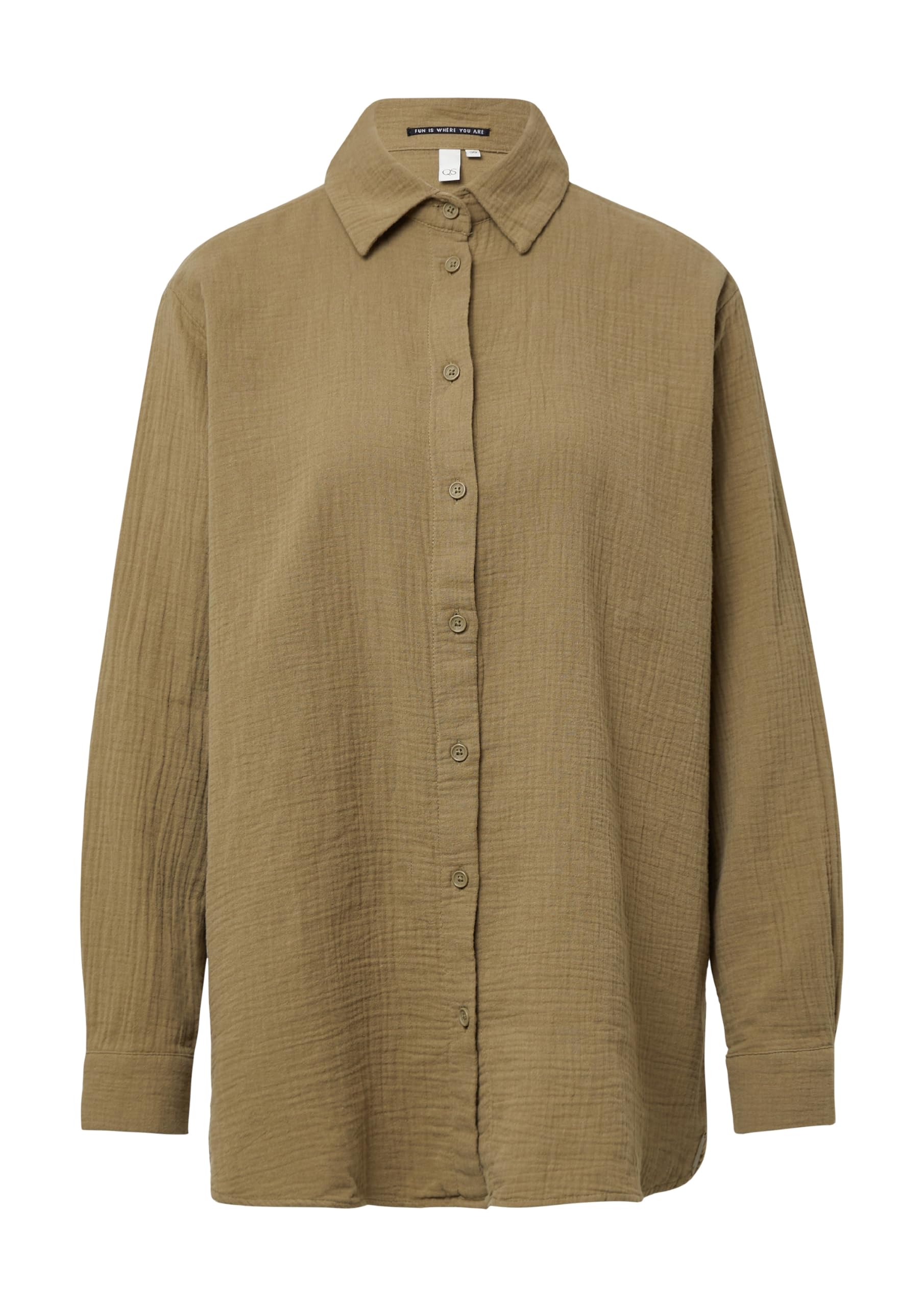 s.Oliver QS Musselin Hemdbluse Oversize Langarm