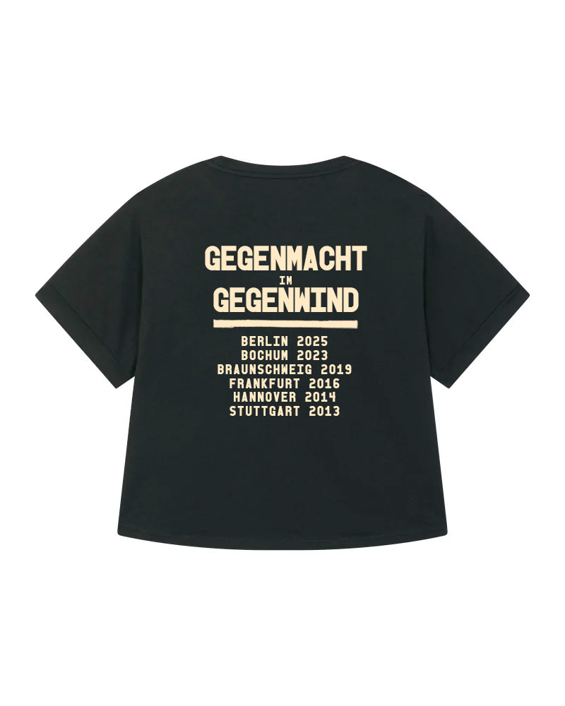 RLS Gegenmacht im Gegenwind T-Shirt Damen Oversized Navy