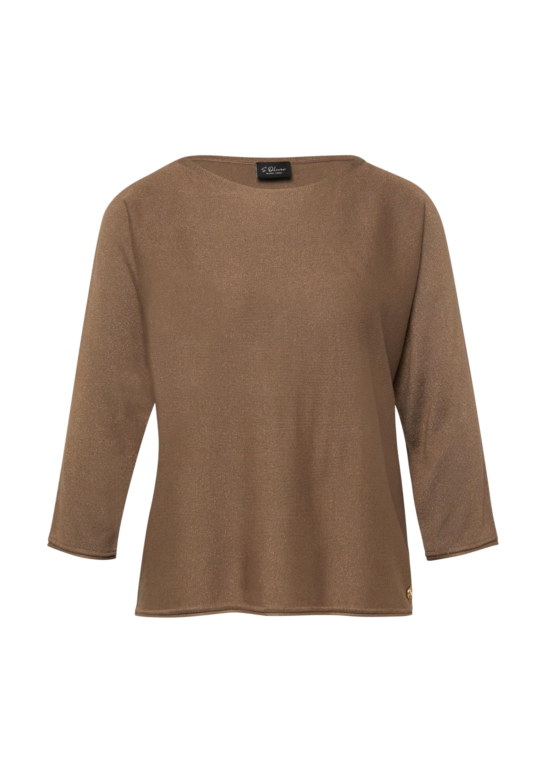 s.Oliver Red Label Feinstrickpullover Cognac 34 Glitzer