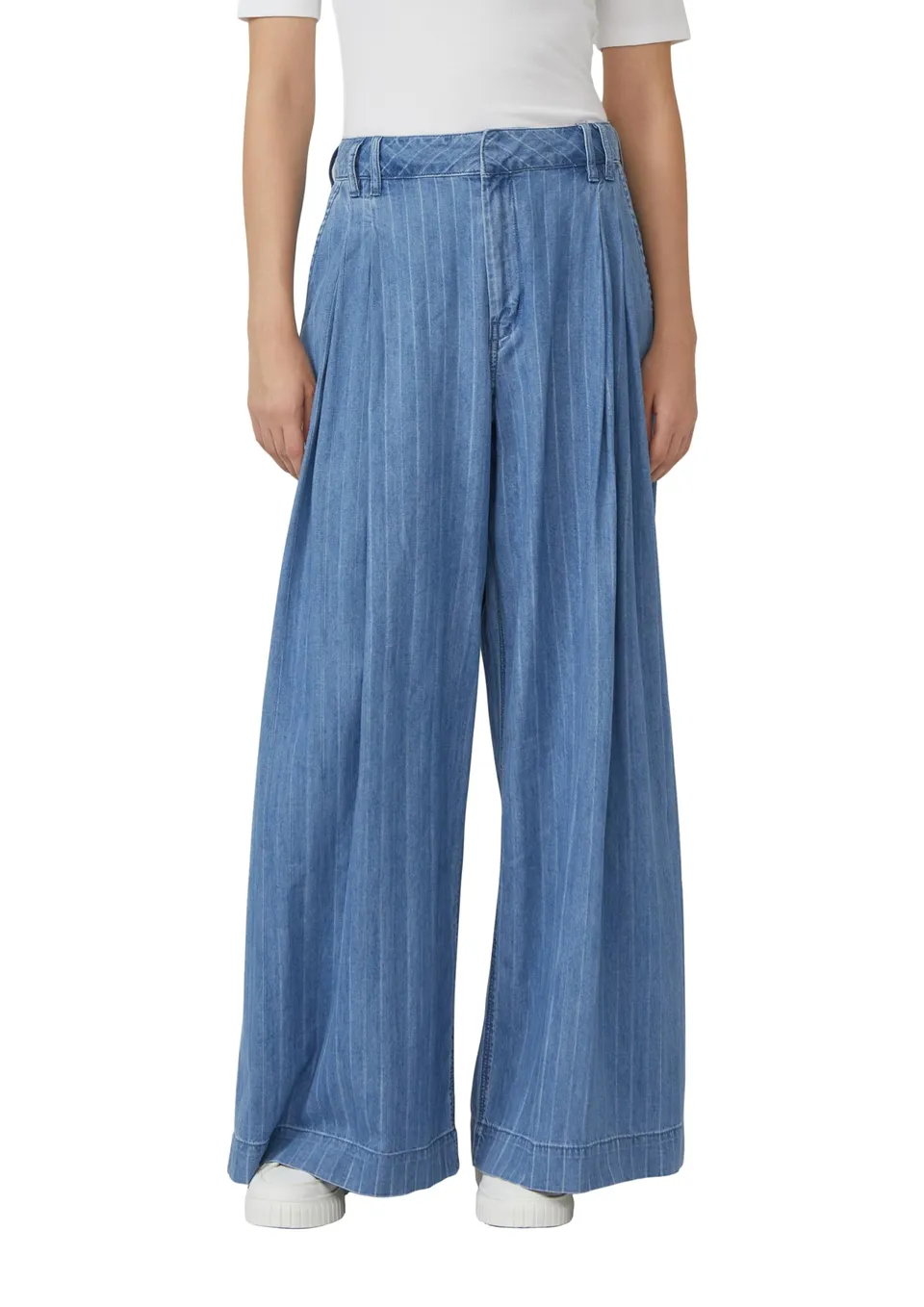 s.Oliver Nadelstreifen Jeans Extra Wide Leg Blau 44W/32L