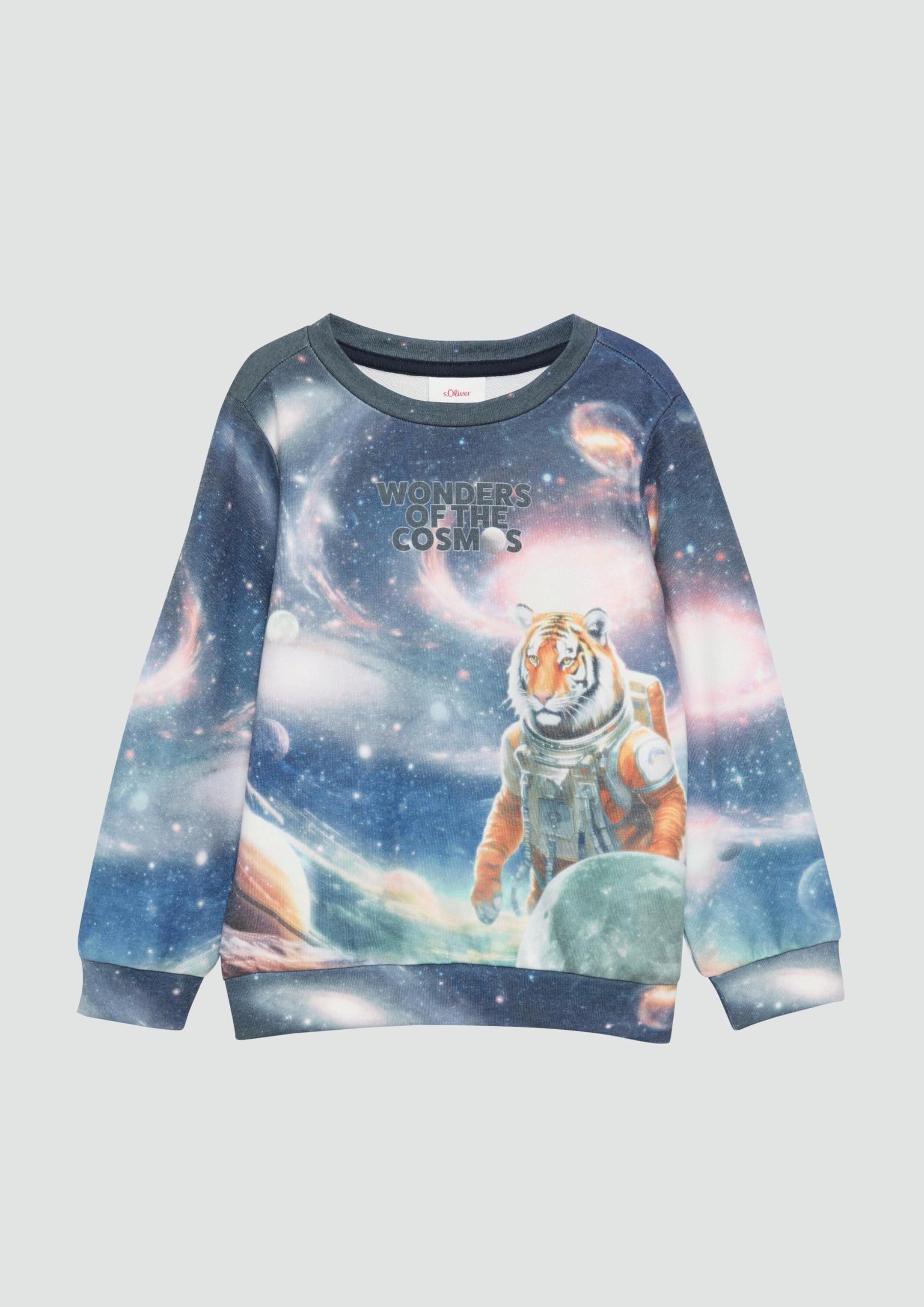 s.Oliver Red Label Sweatshirt Allover Beige 104-110 Kinder