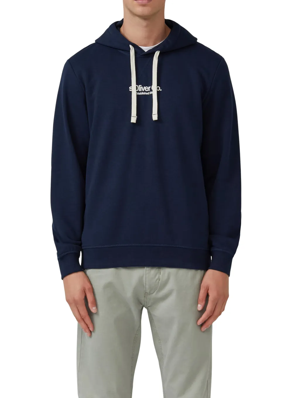 s.Oliver RED LABEL Kapuzenpullover Logo-Print navy L