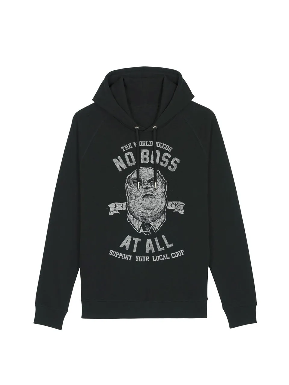 dna merch No Boss At All Hoodie Bio-Baumwolle