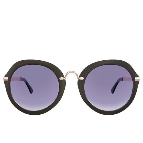 BEZLIT Damen Sonnenbrille Rundglas Schwarz Gold Retro