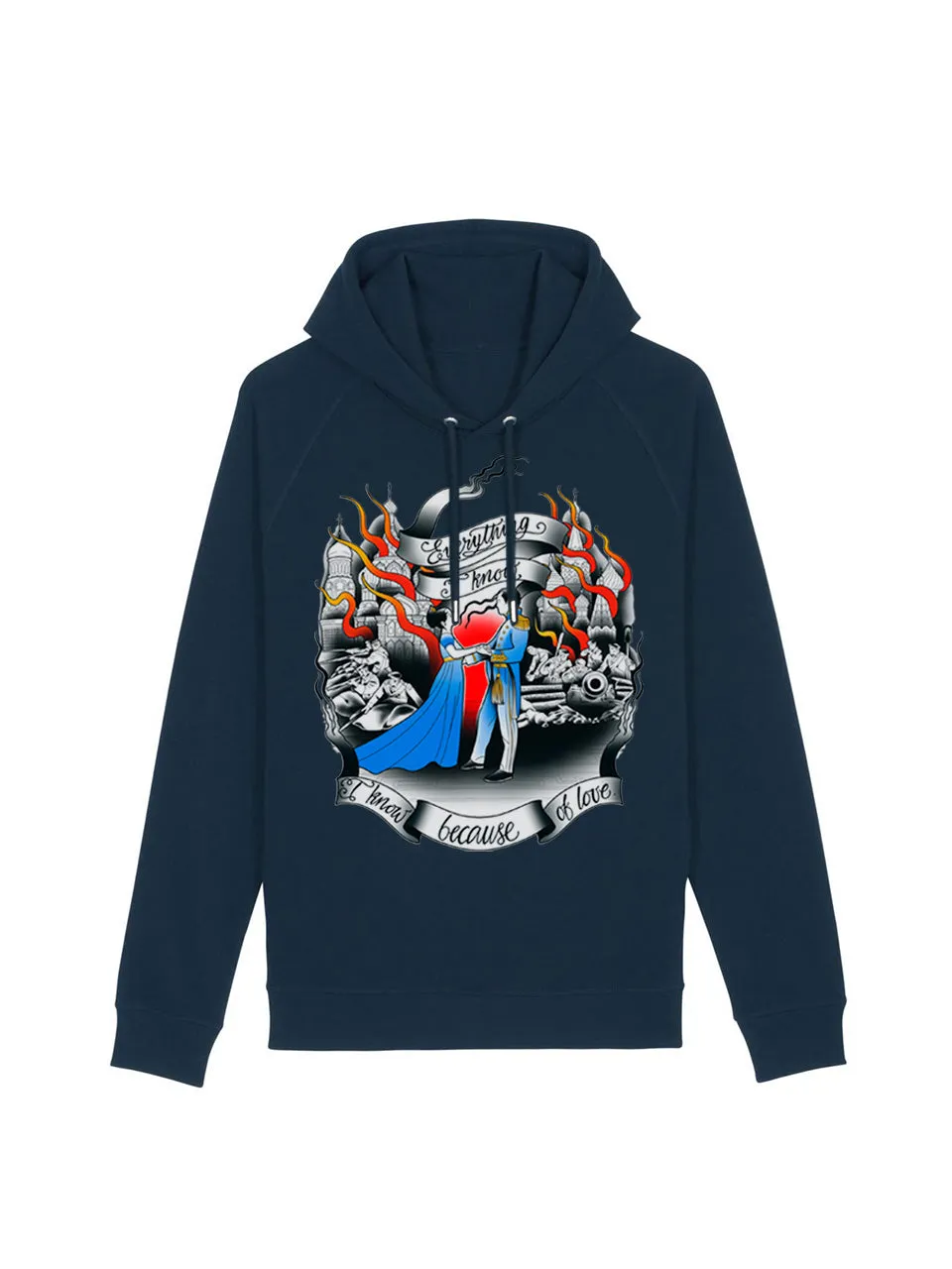 dna merch Krieg und Frieden Tolstoi Hoodie Damen schwarz